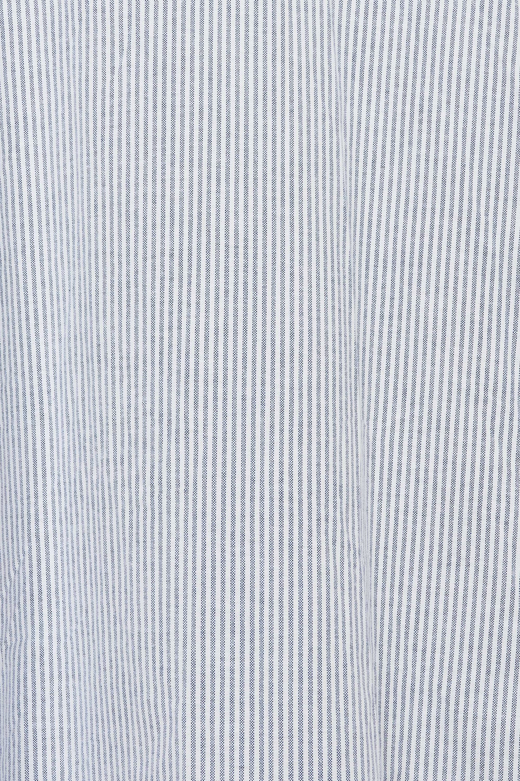 オーガニックコットンオックスストライプ / ワークシャツ S/S, Navy Stripe