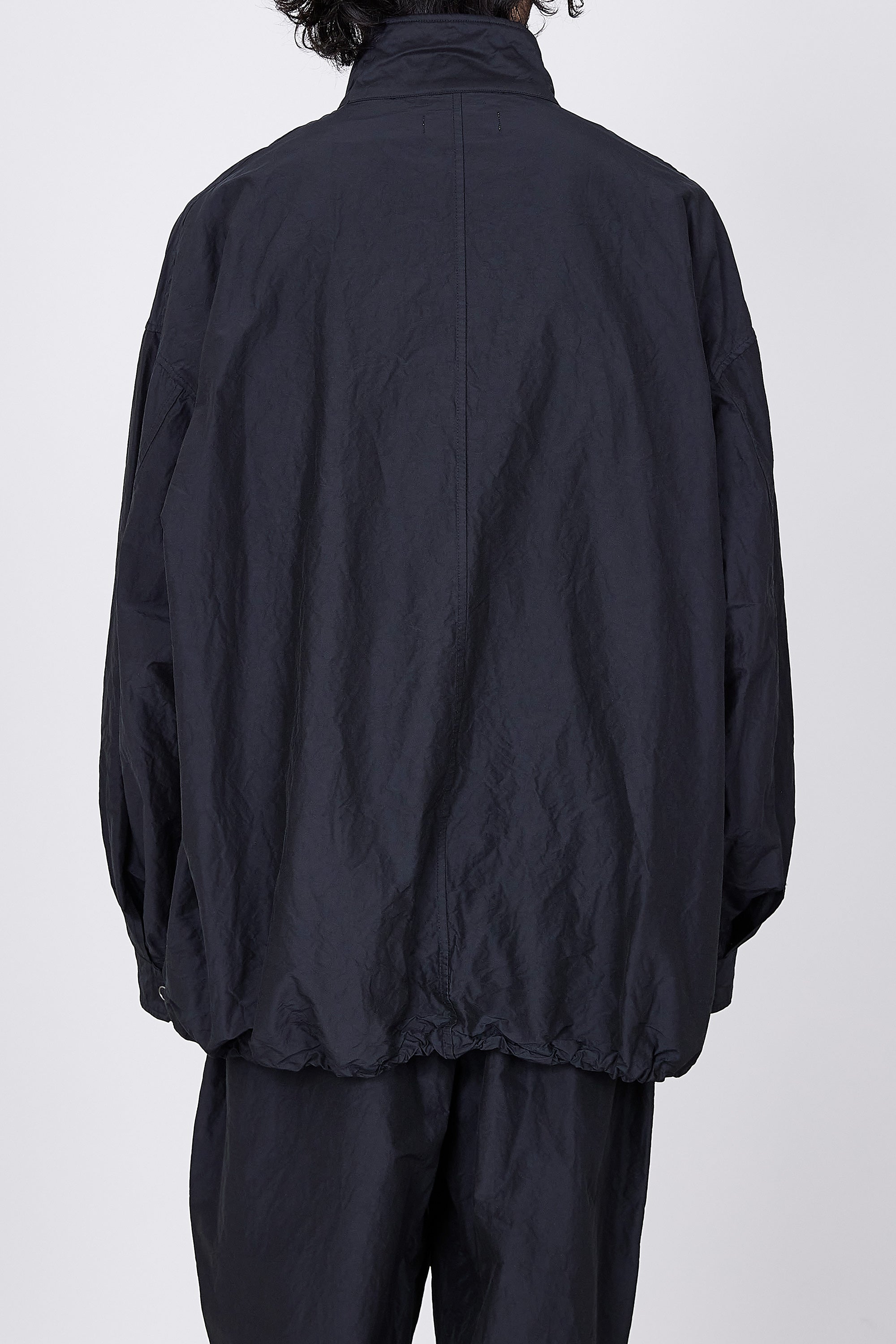 オーガニックコットンシルク高密度タイプライター / ショートモッズ, Navy