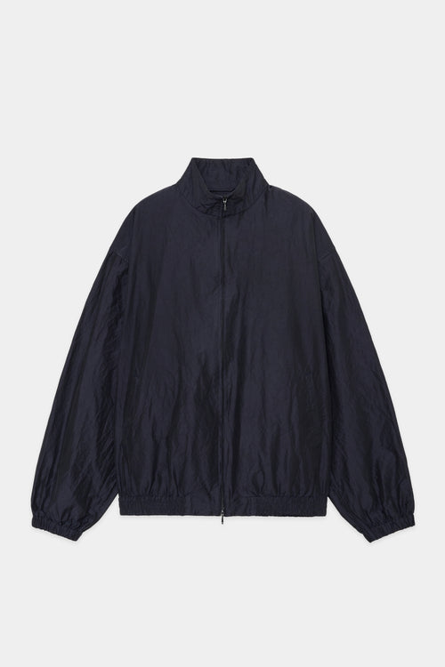 オーガニックコットンシルク高密度タイプライター / トラックジャケット, Navy