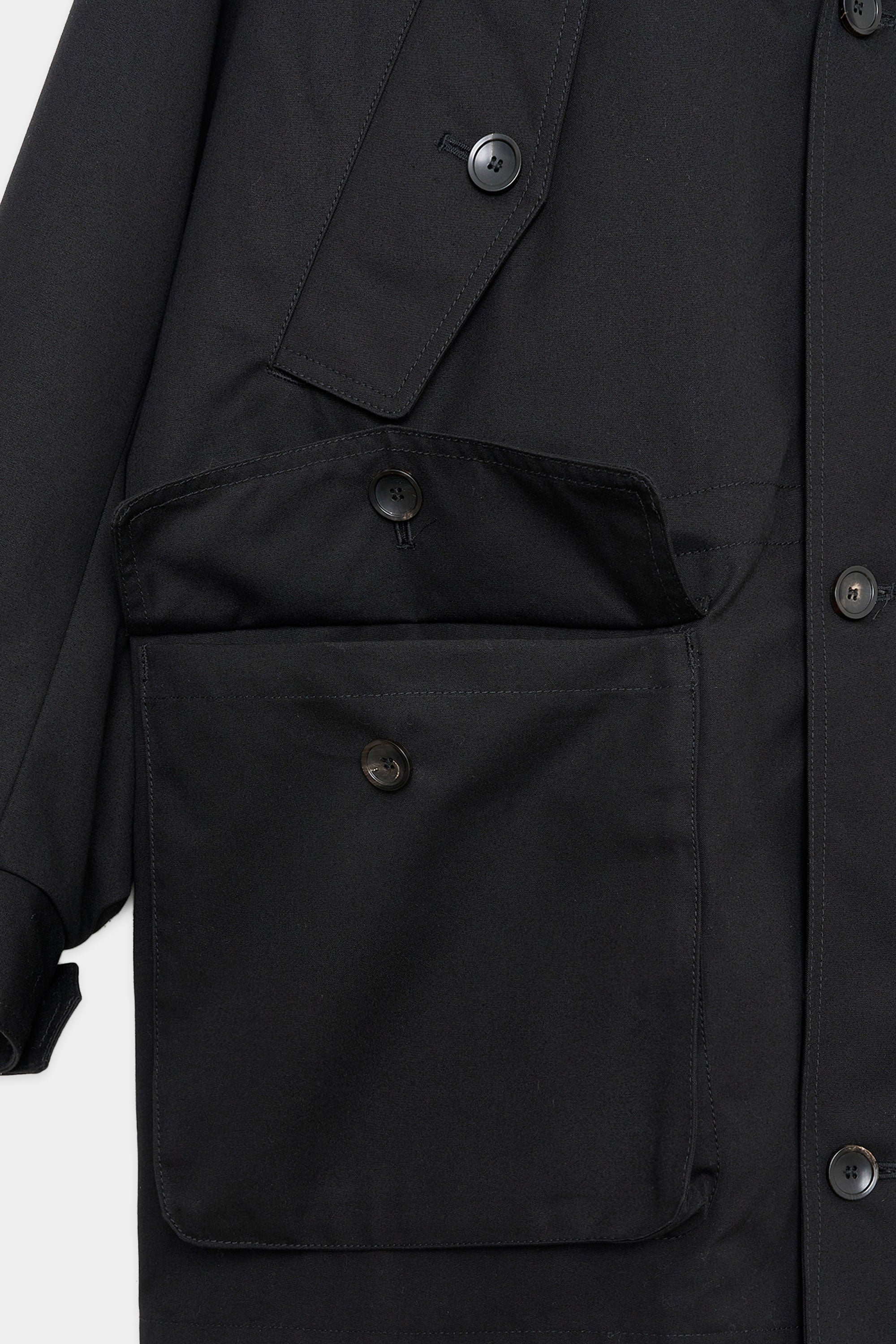 ORGANIC COTTON WEATHER CLOTH OUTDOORMAN JACKET, Black