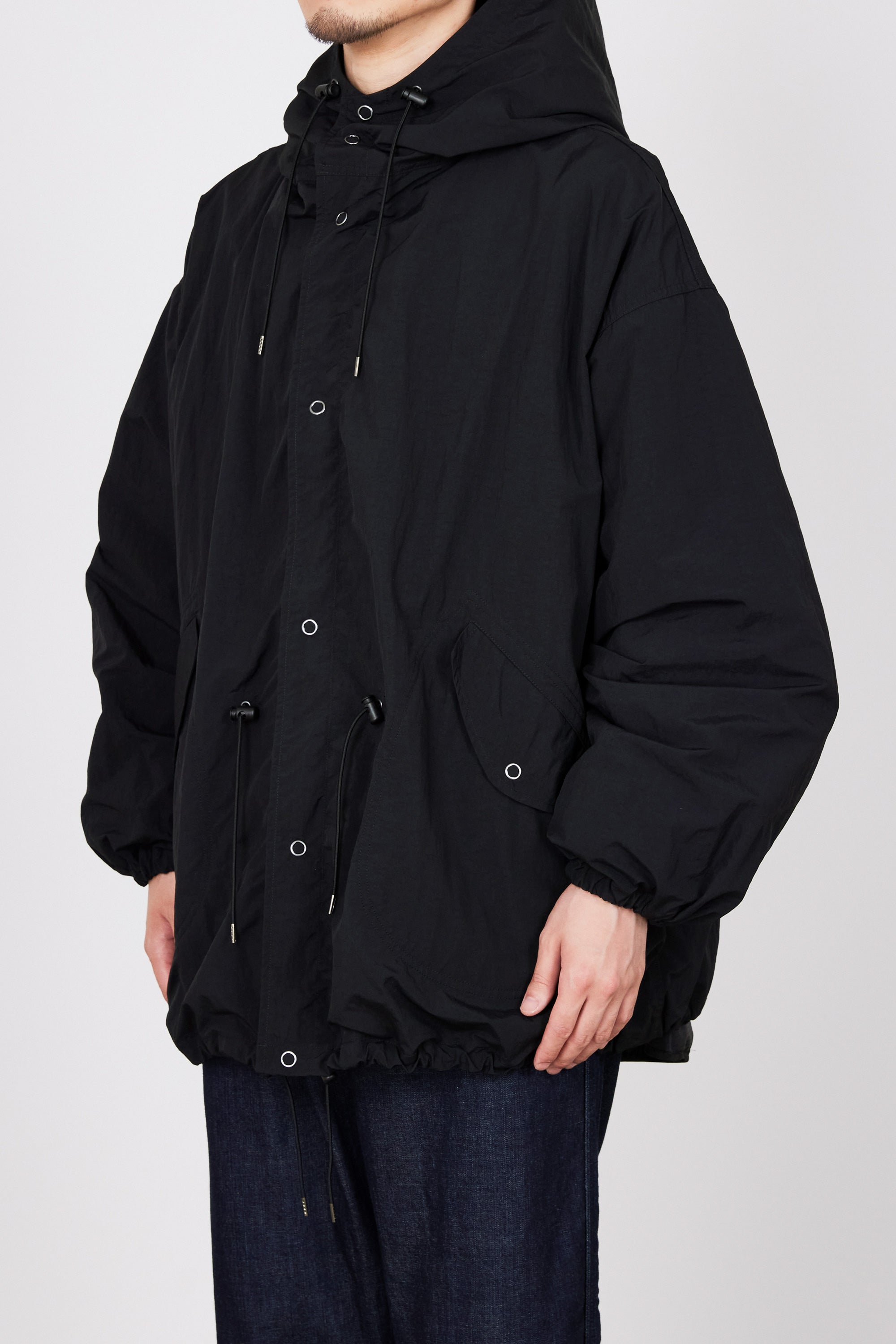 RECYCLE NYLON TUSSER LINING SNOW PARKA, Black – MARKAWARE