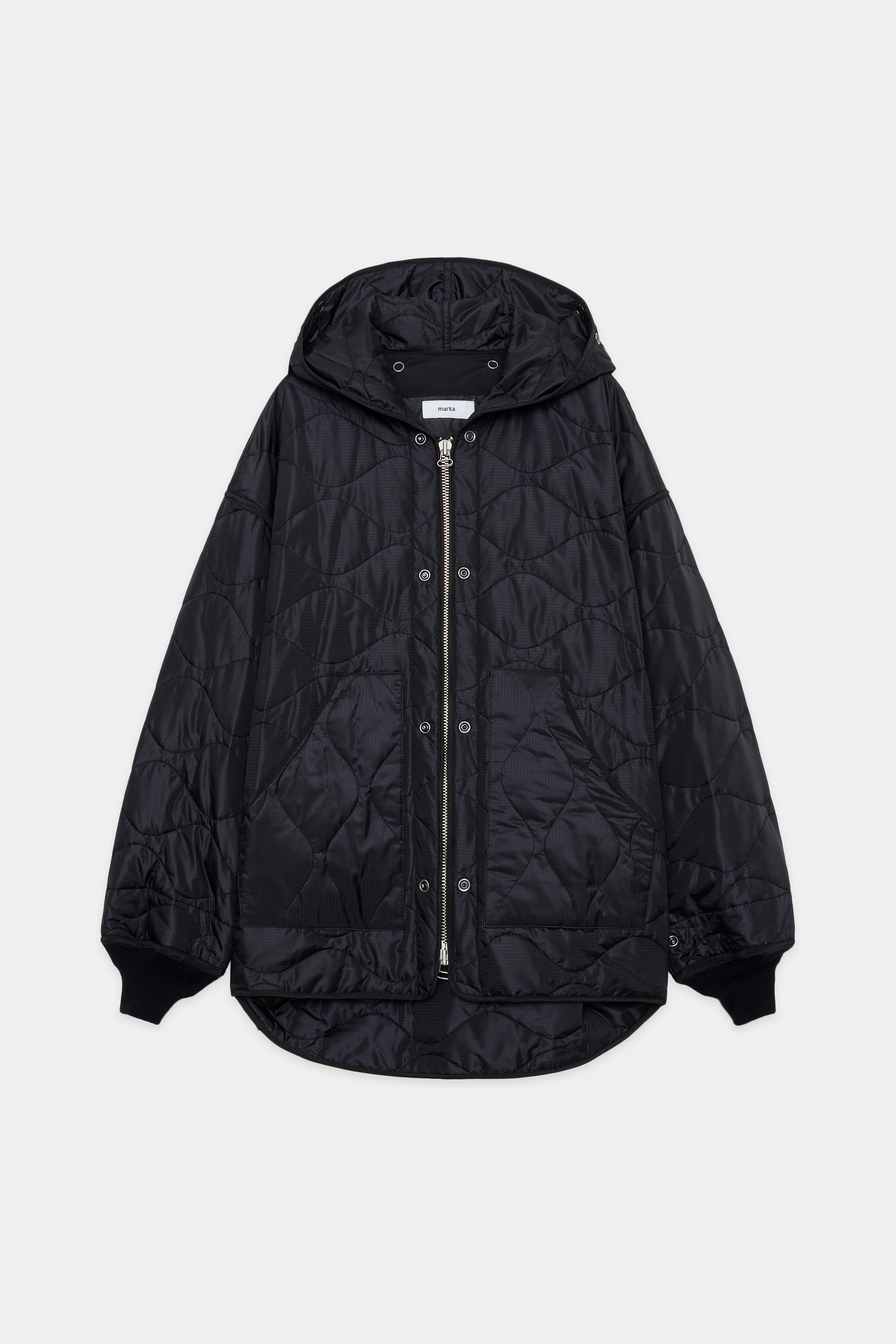 NYLON RIP STOP QUILTED LINER JACKET, Black