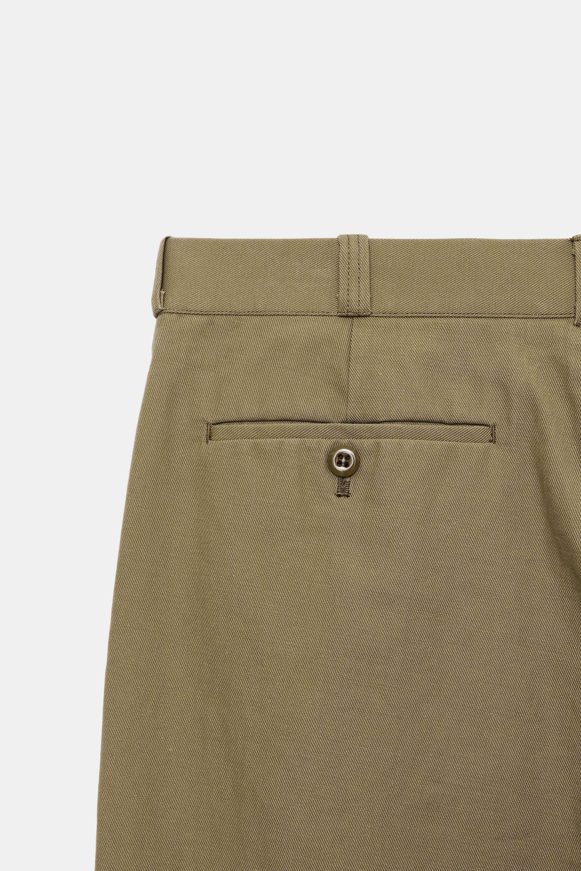 ORGANIC COTTON GABARDINE U.S.ARMY CHINO TROUSERS, Beige