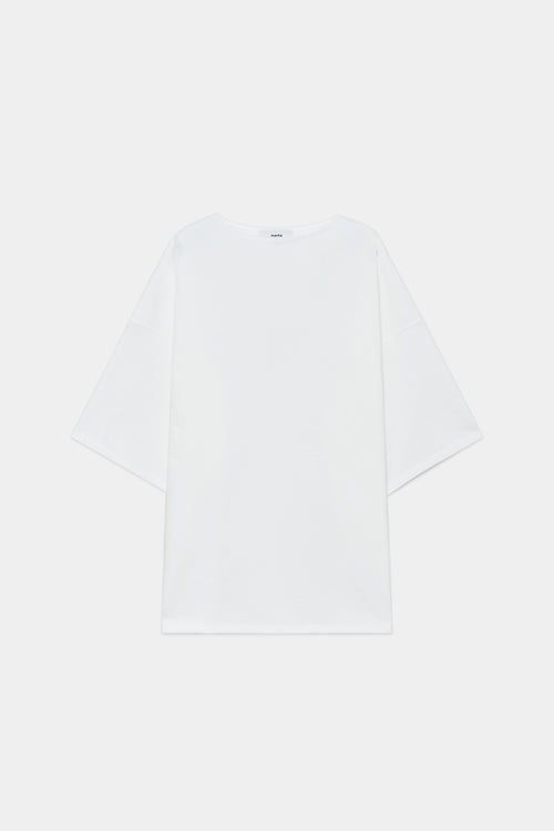 オーガニック コットン 30//2BD 天竺 別注バスクシャツ S/S, White
