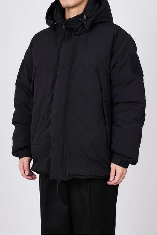 RECYCLE NYLON TUSSER PARKING DOWN PARKA TYPE-1, Black