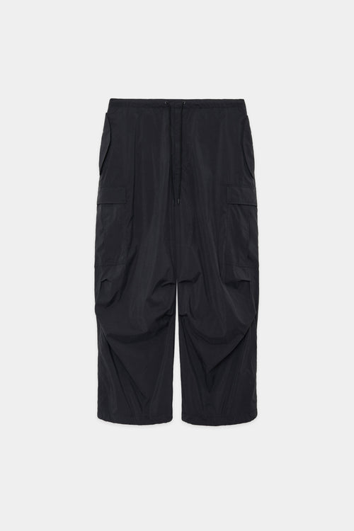 RECYCLE NYLON RIP STOP OVER PANTS, Black
