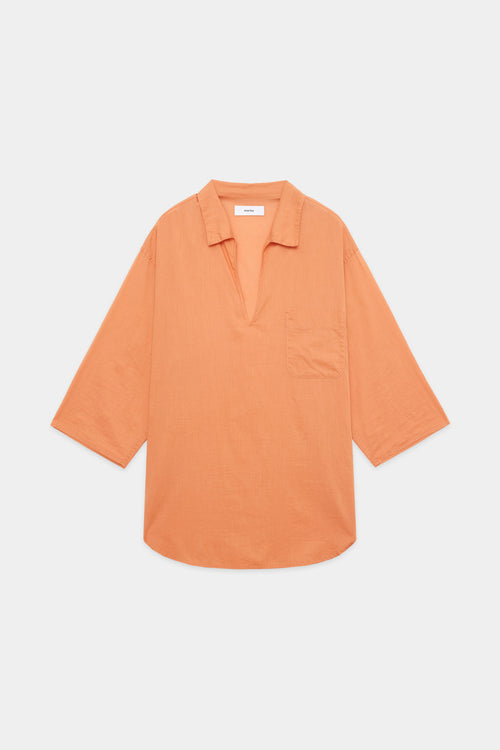 オーガニックコットンコードローン / スキッパーシャツ, Orange