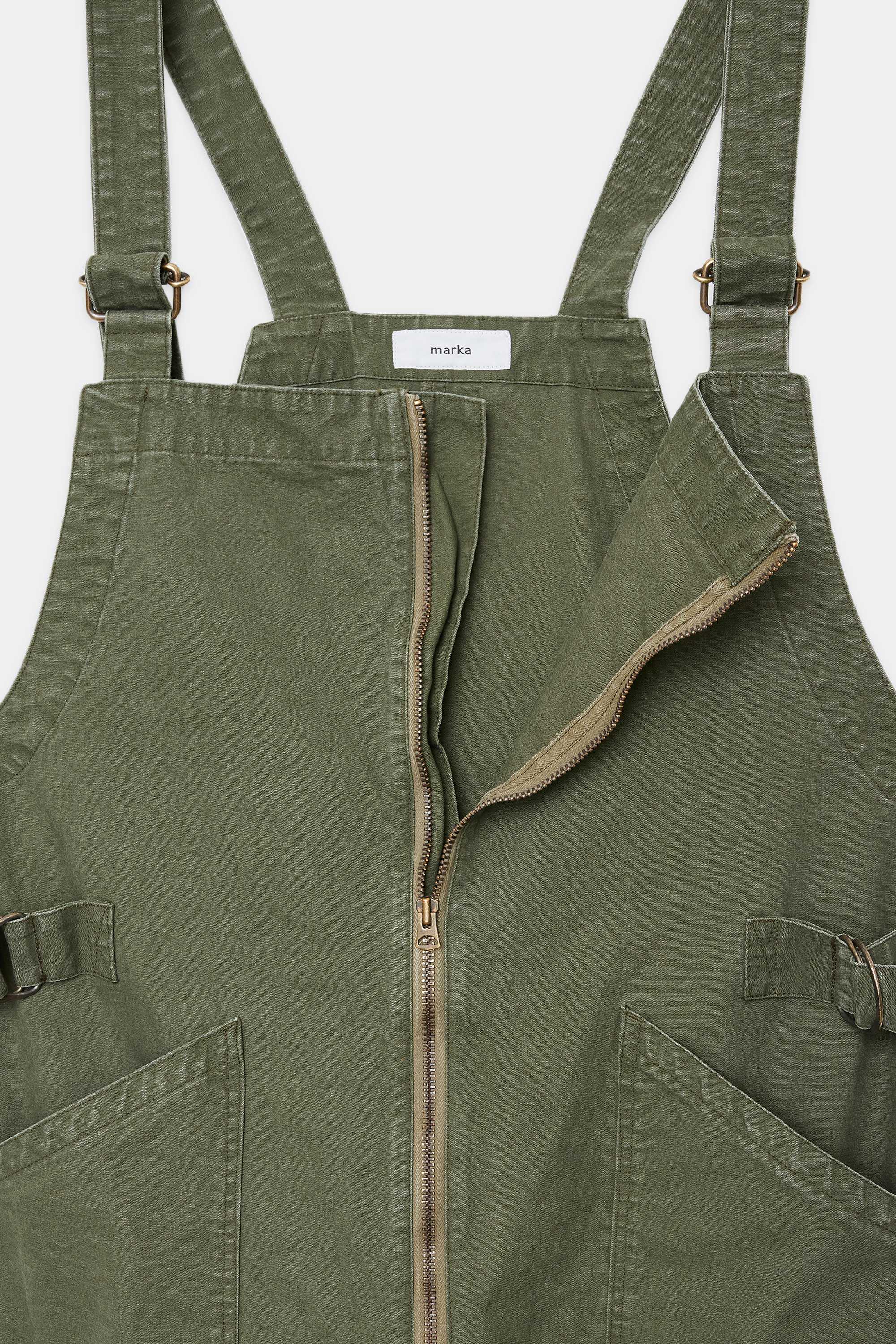 ORGANIC COTTON CANVAS OVER ALL, Olive
