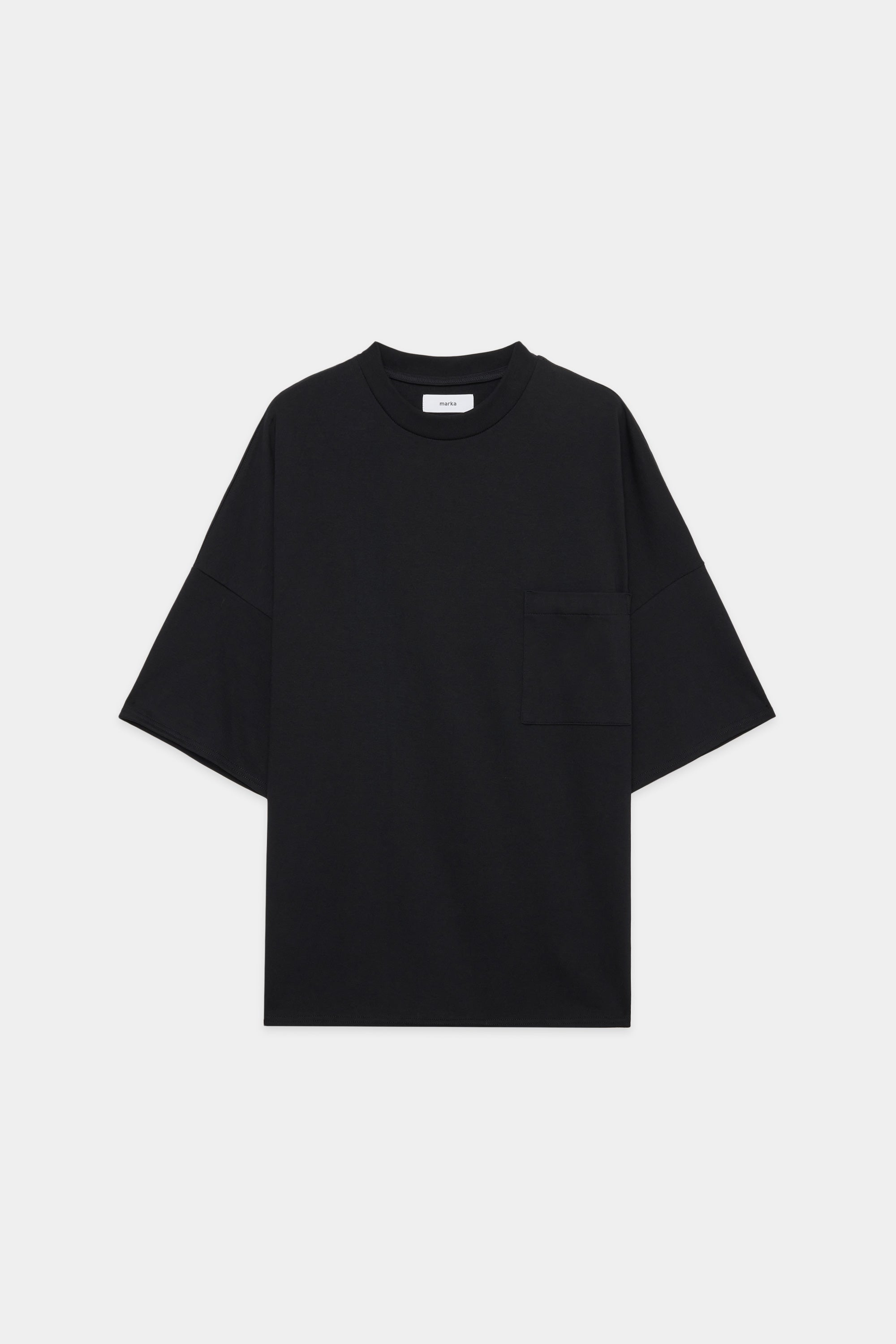 20//1 RECYCLE SUVIN ORGANIC COTTON KNIT POCKET TEE , Black