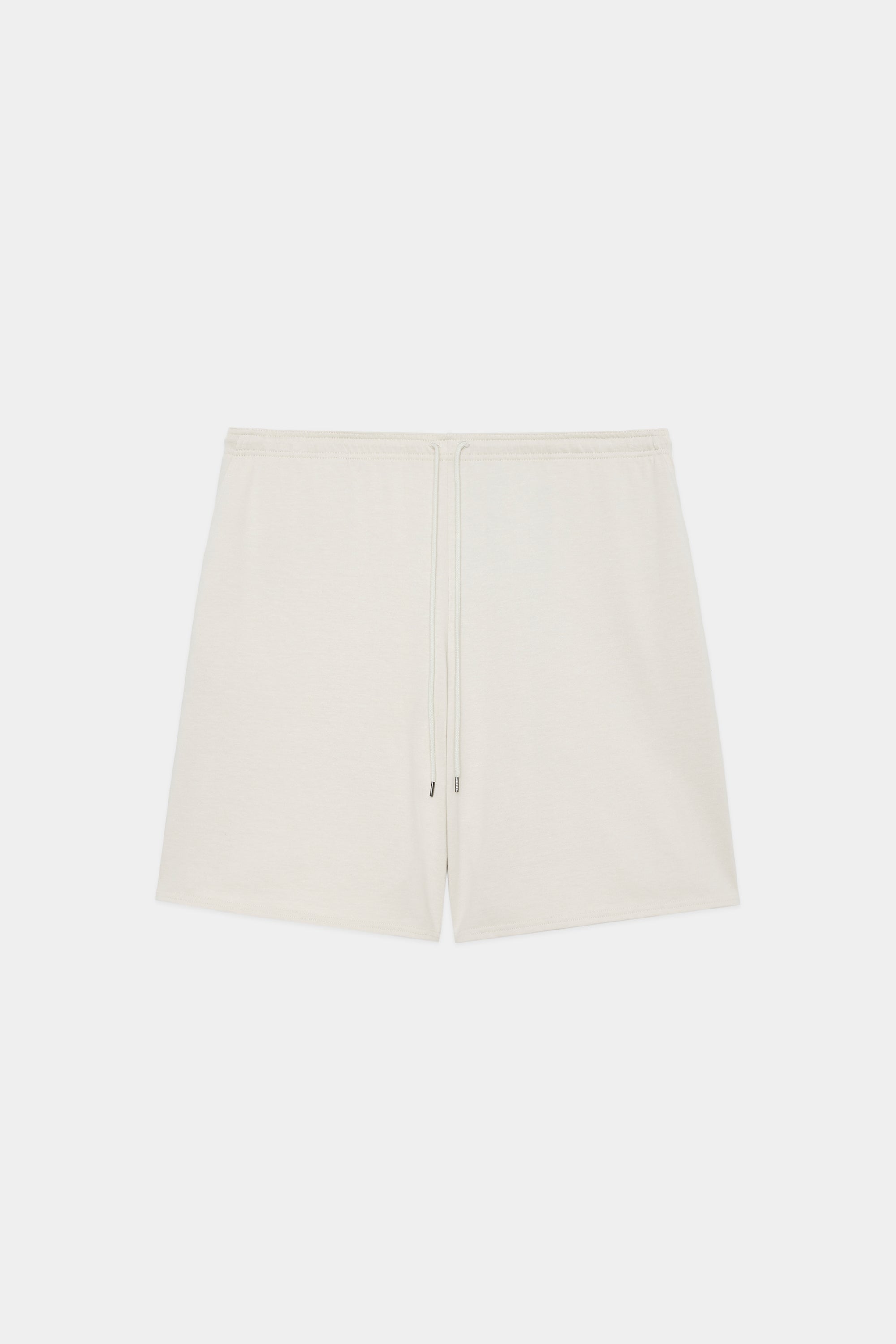 20//1 RECYCLE SUVIN ORGANIC COTTON KNIT EASY SHORTS, Off White