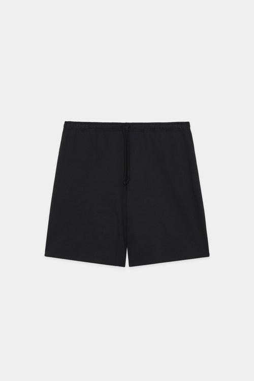 20//1 RECYCLE SUVIN ORGANIC COTTON KNIT EASY SHORTS, Black