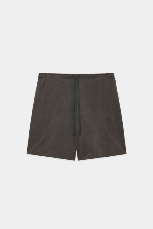20//1 RECYCLE SUVIN ORGANIC COTTON KNIT EASY SHORTS, Faded Black