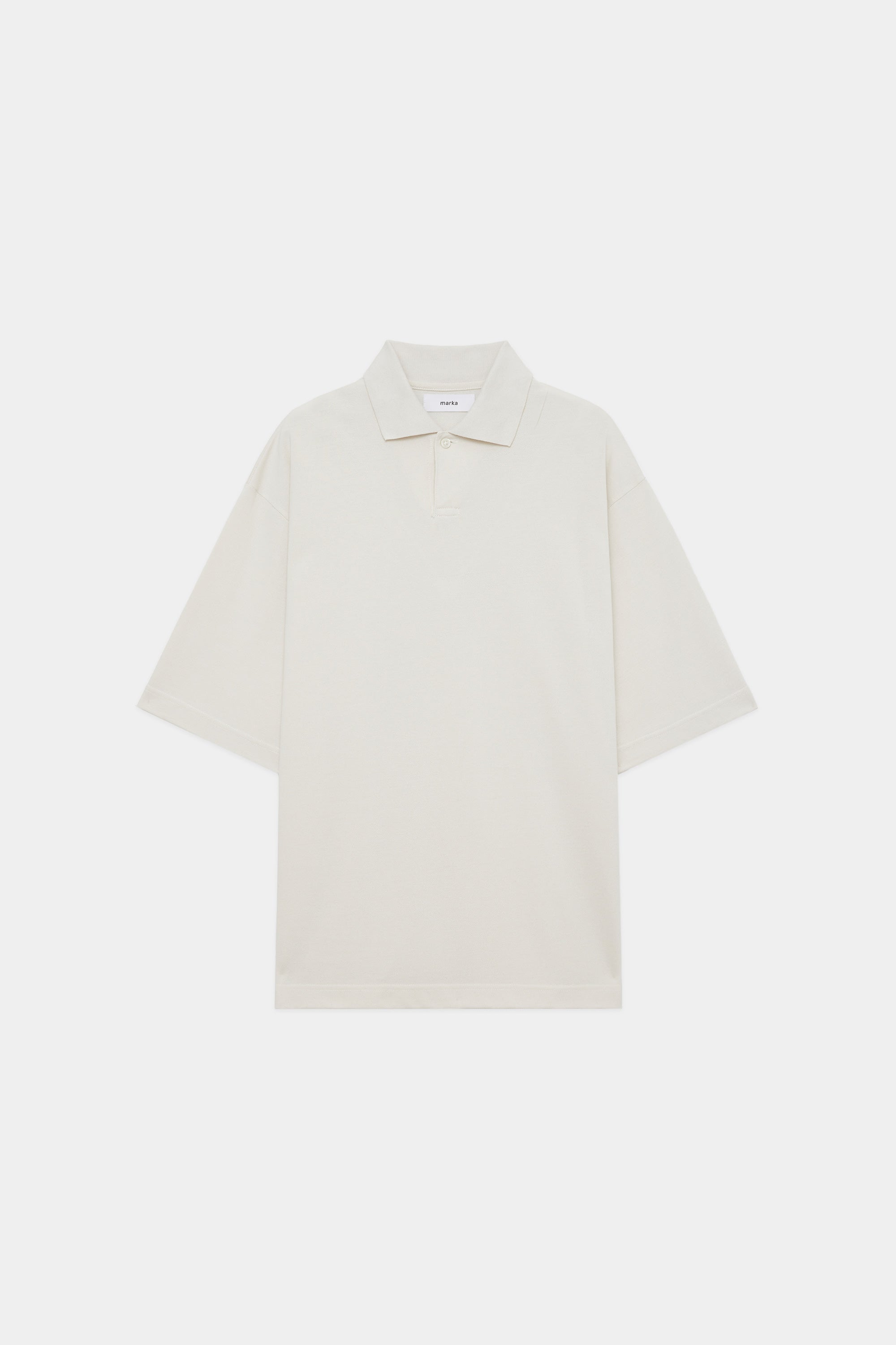 40//1 ORGANIC COTTON HIGH TWISTED PIQUE 1B POLO, Off White