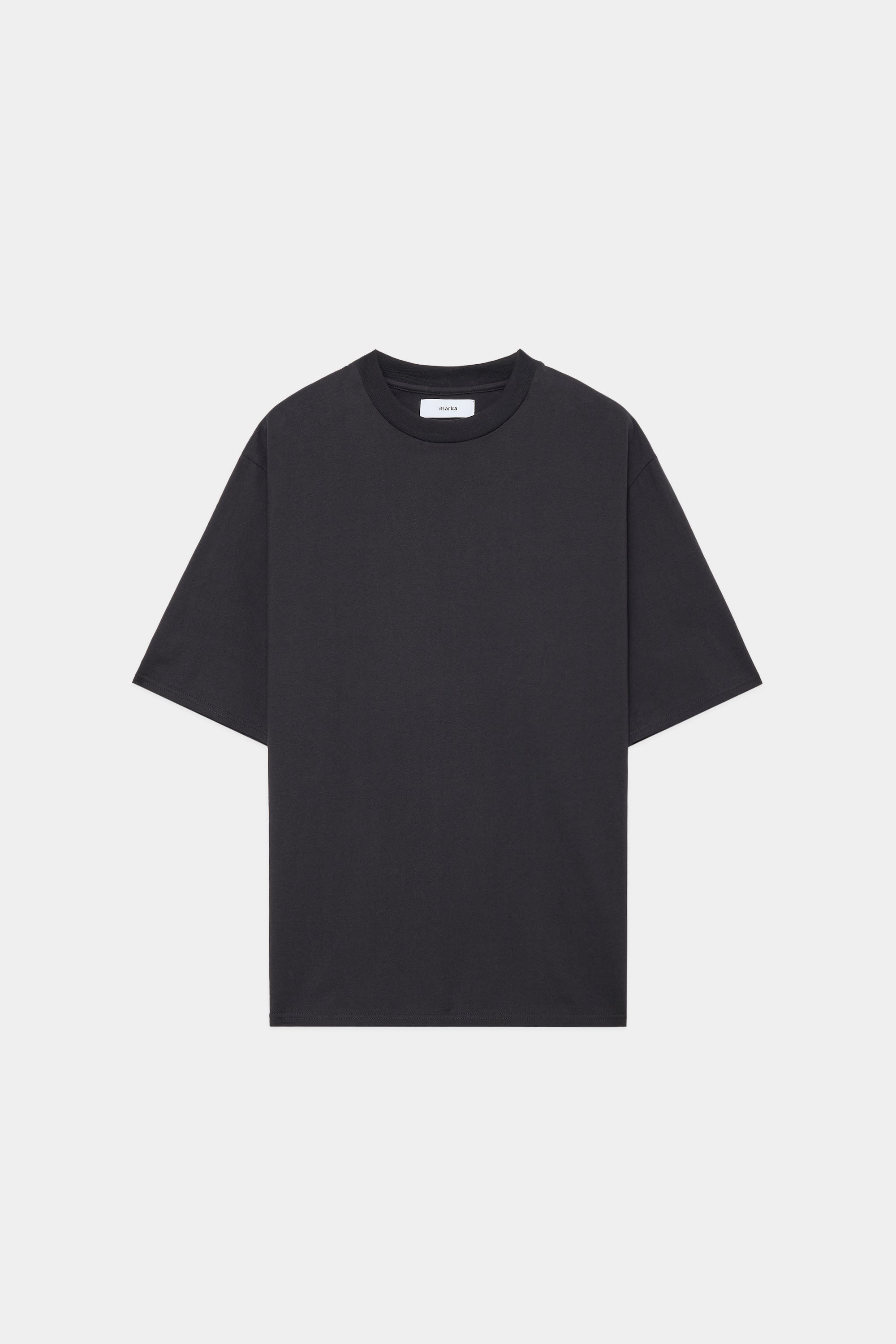 40/2 ORGANIC COTTON KNIT CREW NECK TEE, Charcoal