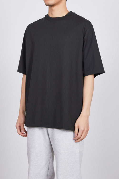 40/2 ORGANIC COTTON KNIT CREW NECK TEE, Charcoal