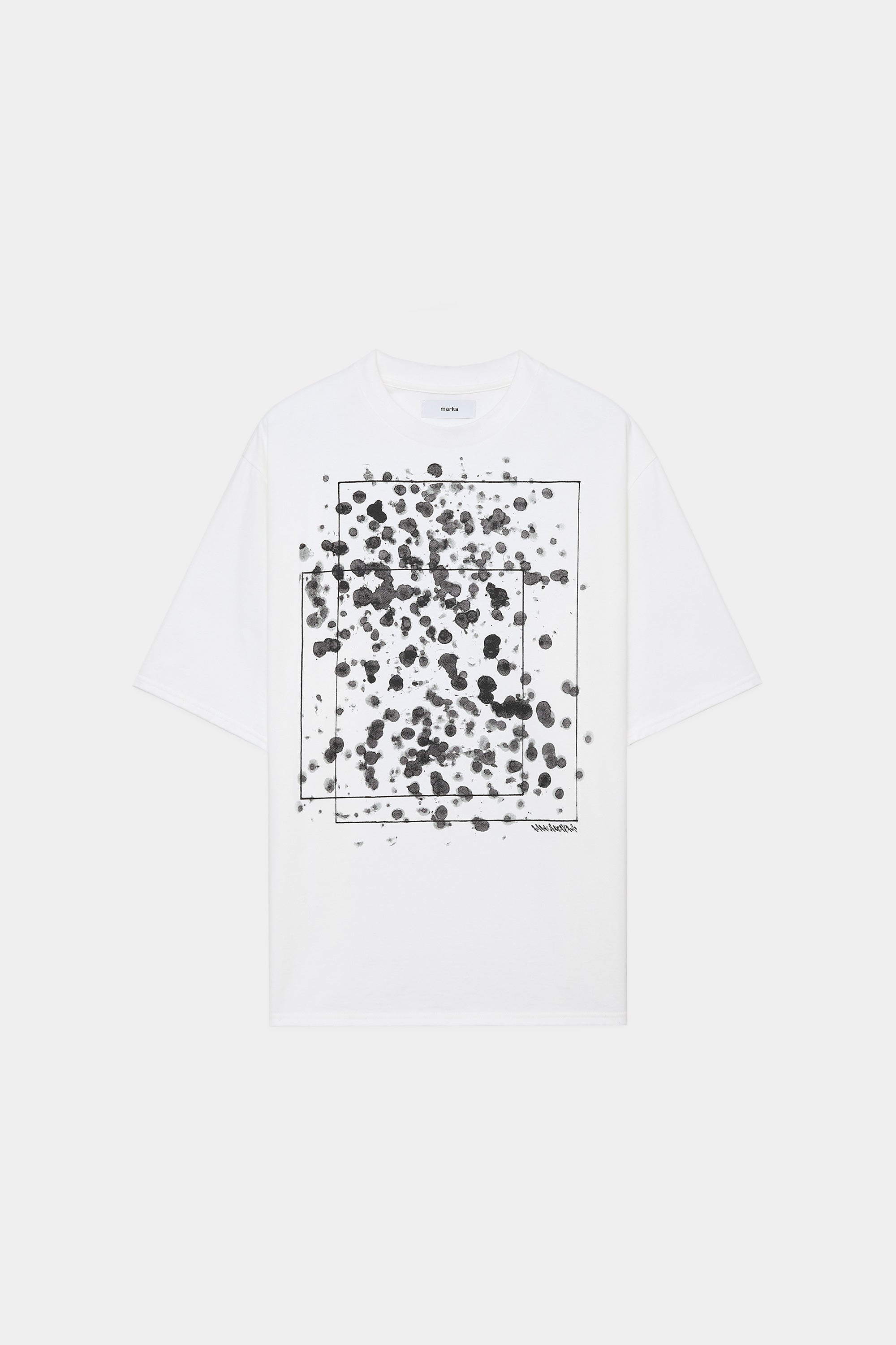 40/2 ORGANIC COTTON KNIT PRINT TEE "WAKUTOSUMI", White