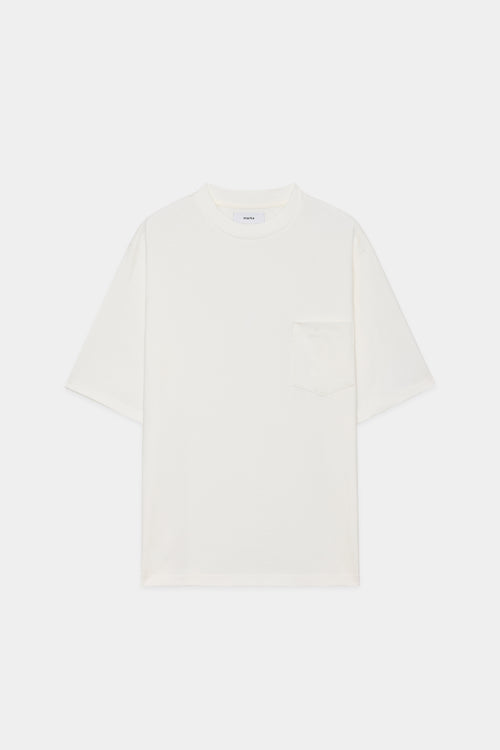 40/2 COTTON CIRCULAR KNIT Pocket Tee,White