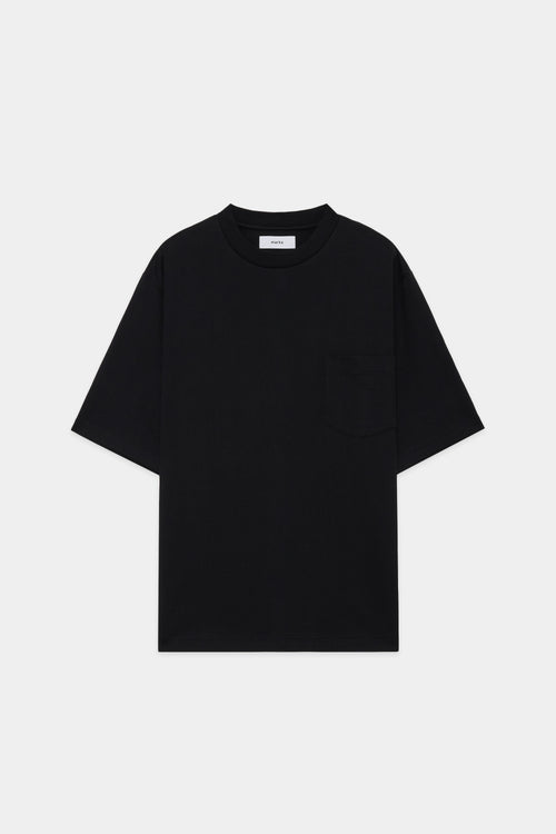 40/2 COTTON CIRCULAR KNIT Pocket Tee,Black