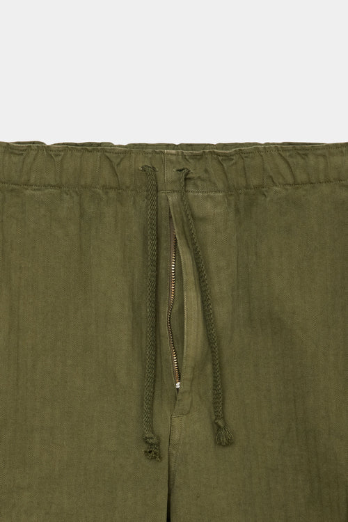 オーガニックコットン強撚ヘリンボーン / M-43 パンツ, Olive