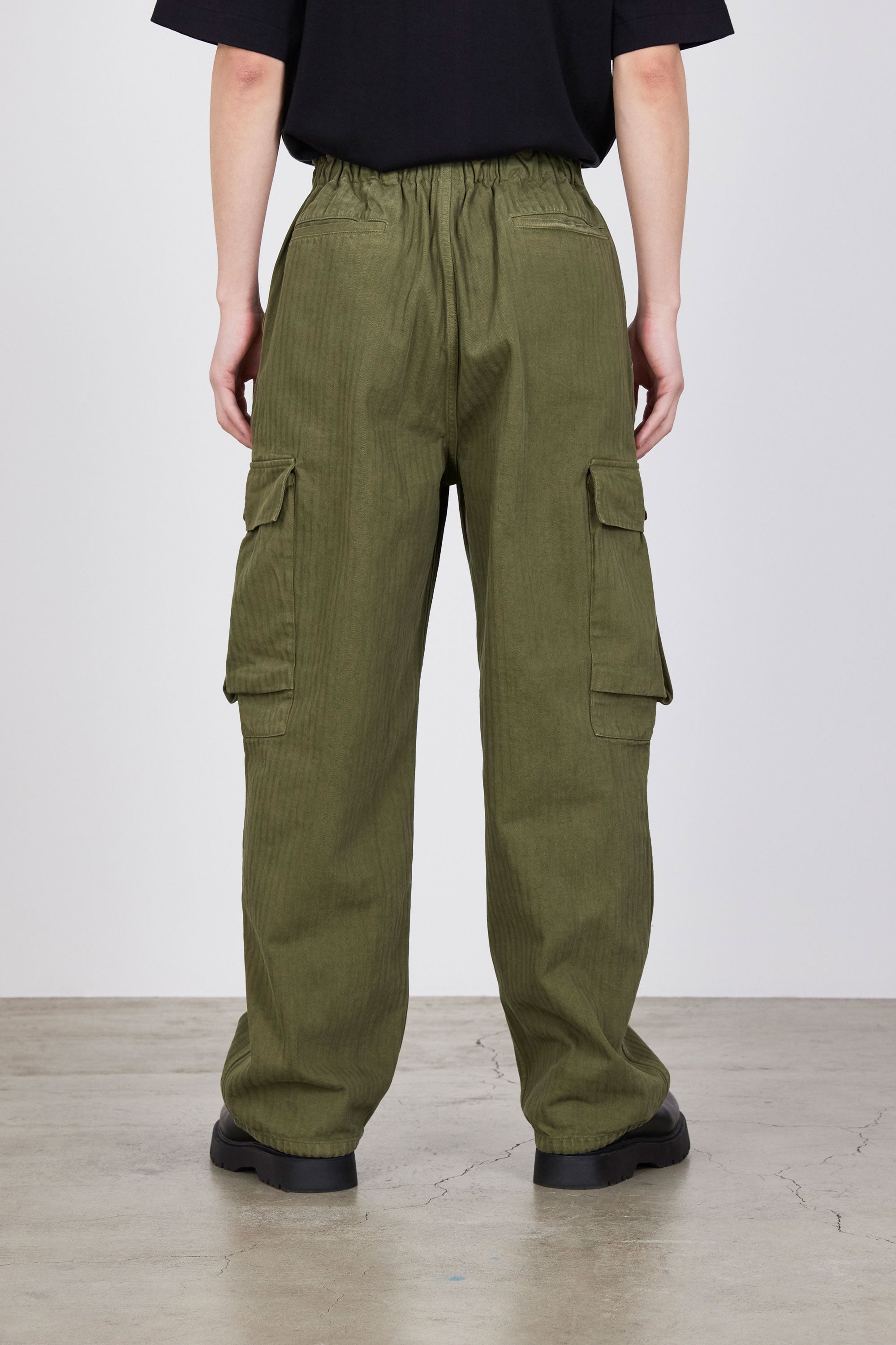 ORGANIC COTTON HERRINGBONE M-43 PANTS, Olive