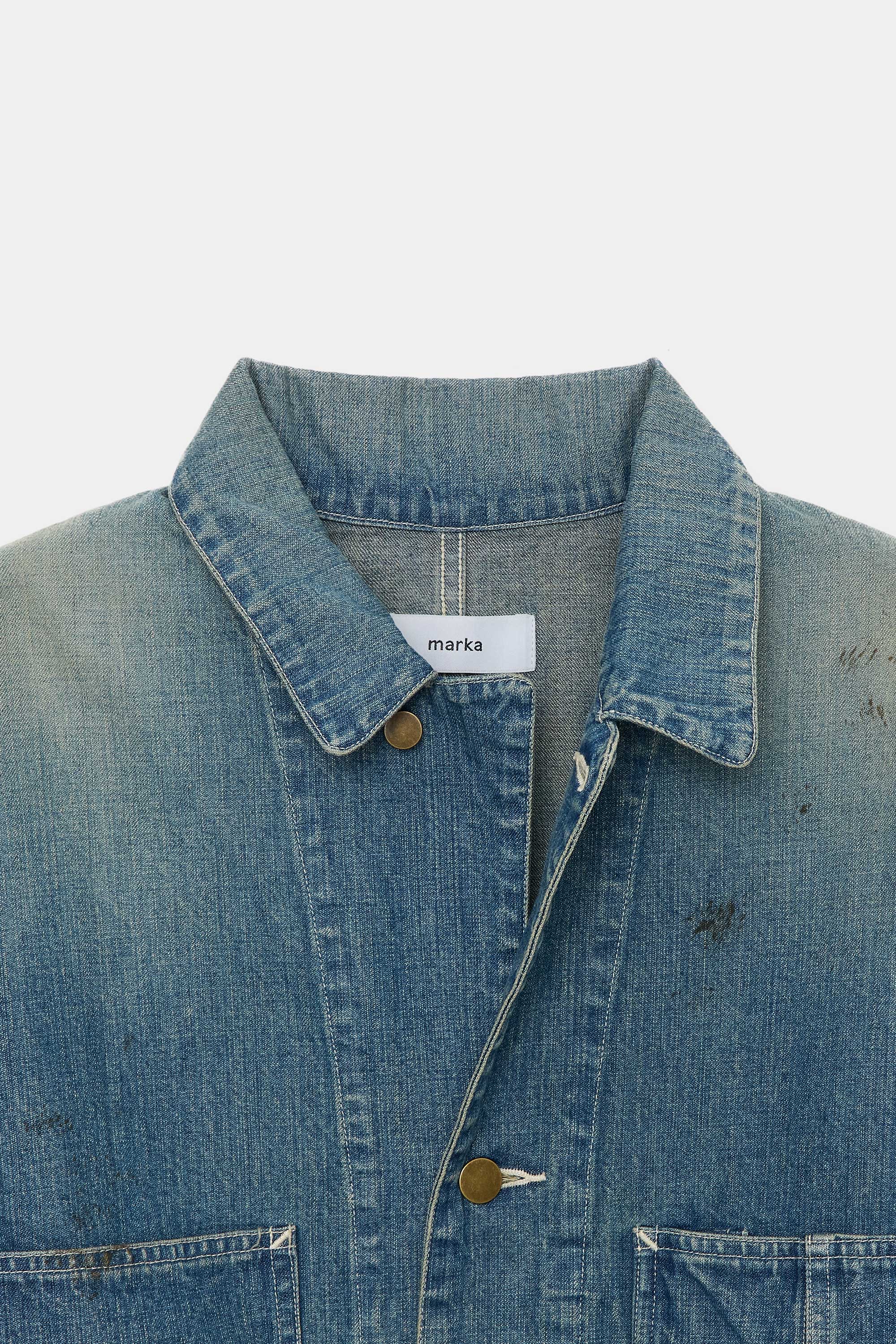 ORGANIC COTTON 10oz DENIM COVERALL, Used Washed