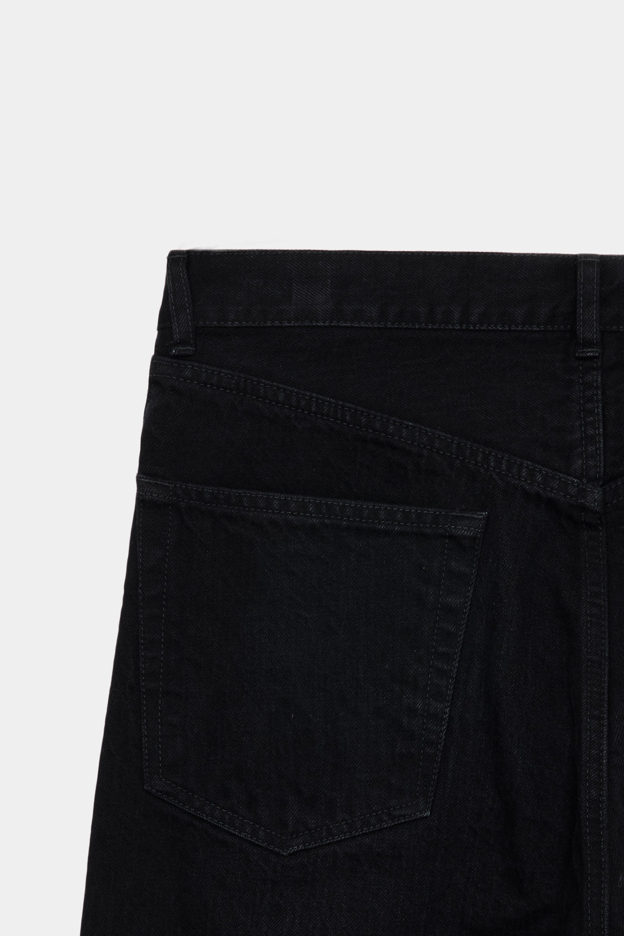 ORGANIC COTTON 13.5oz SELVEDGE DENIM RELAX STRAIGHT FIT JEANS, Black