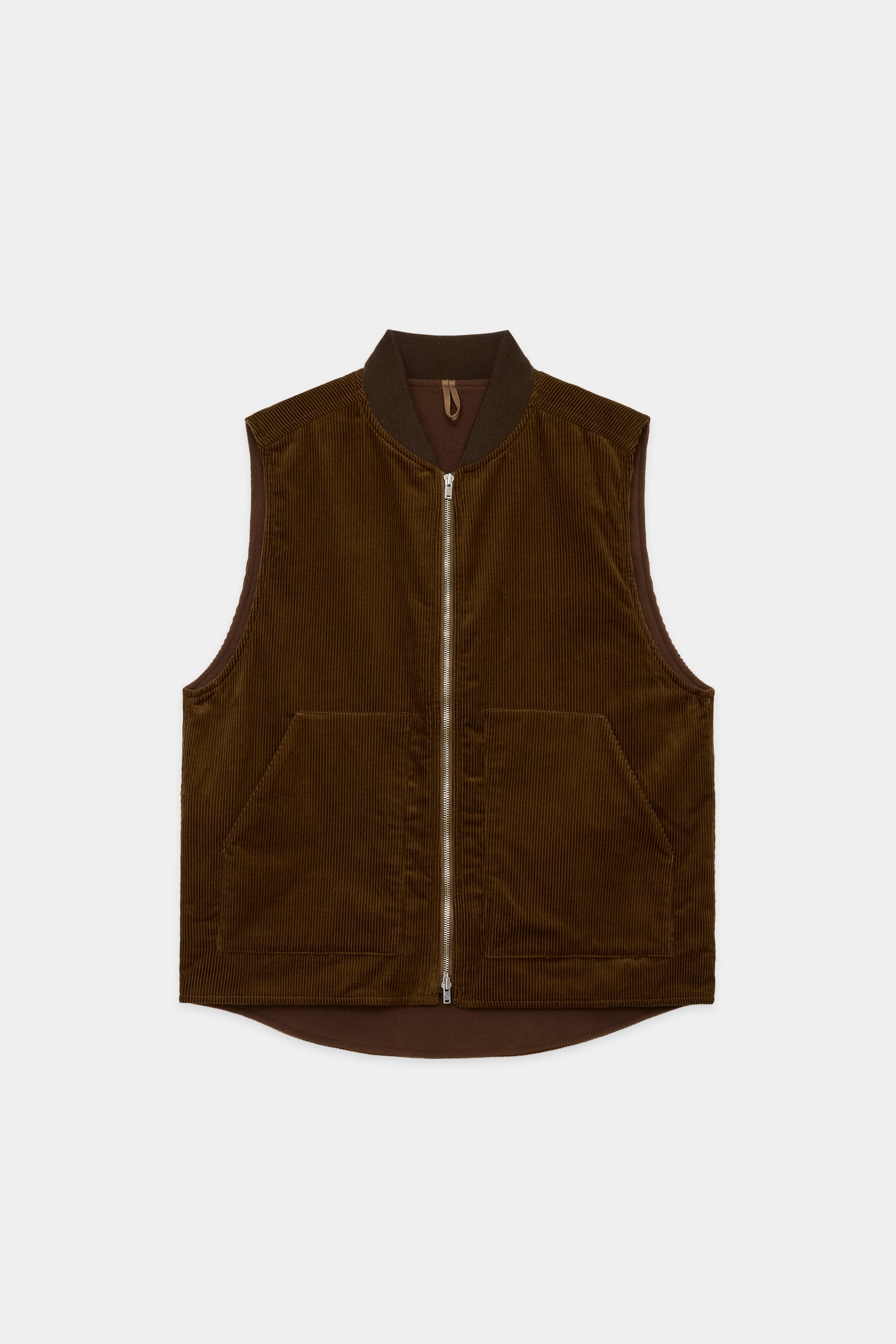 ORGANIC COTTON CORDUROY WORKERS VEST, Brown