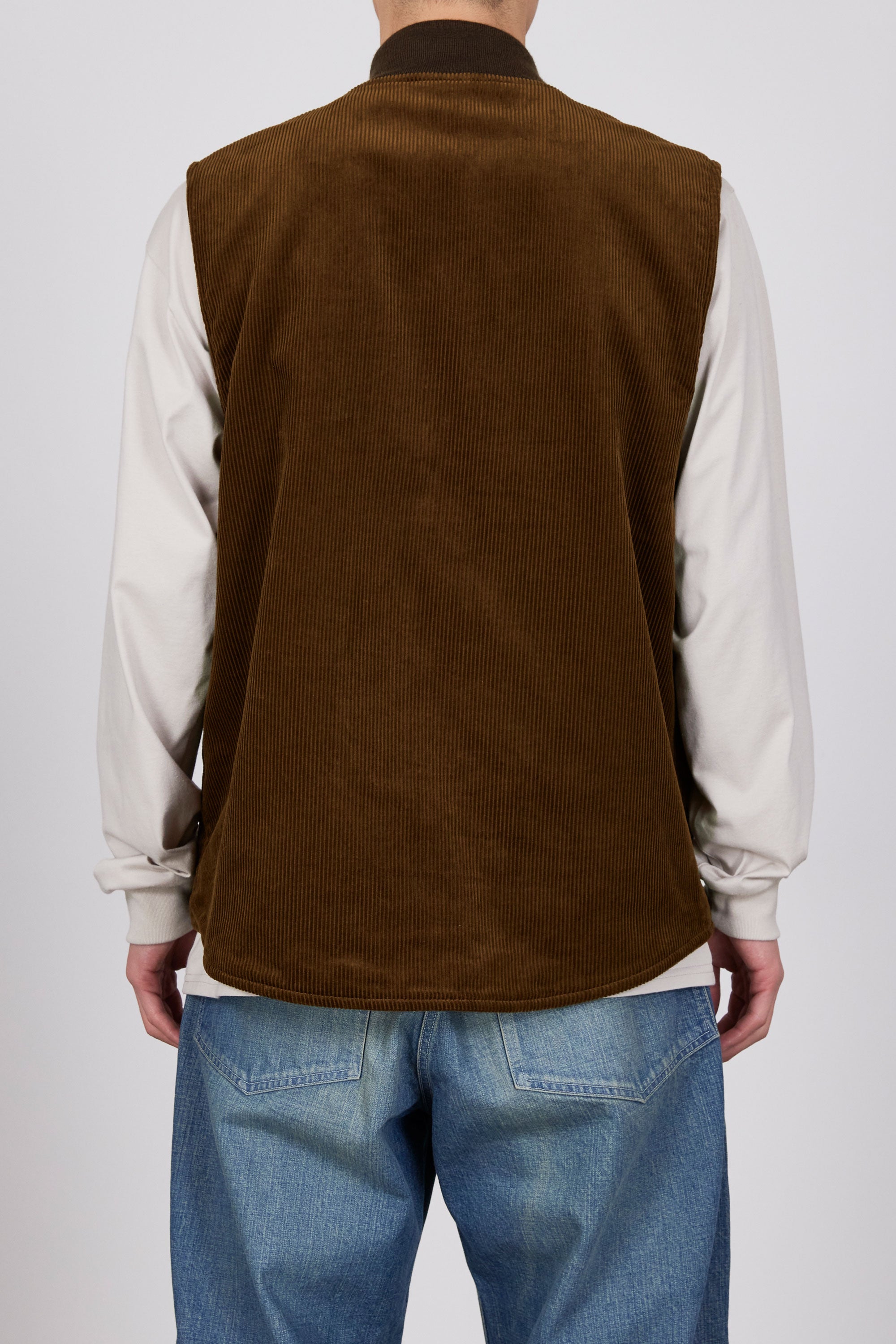 ORGANIC COTTON CORDUROY WORKERS VEST, Brown