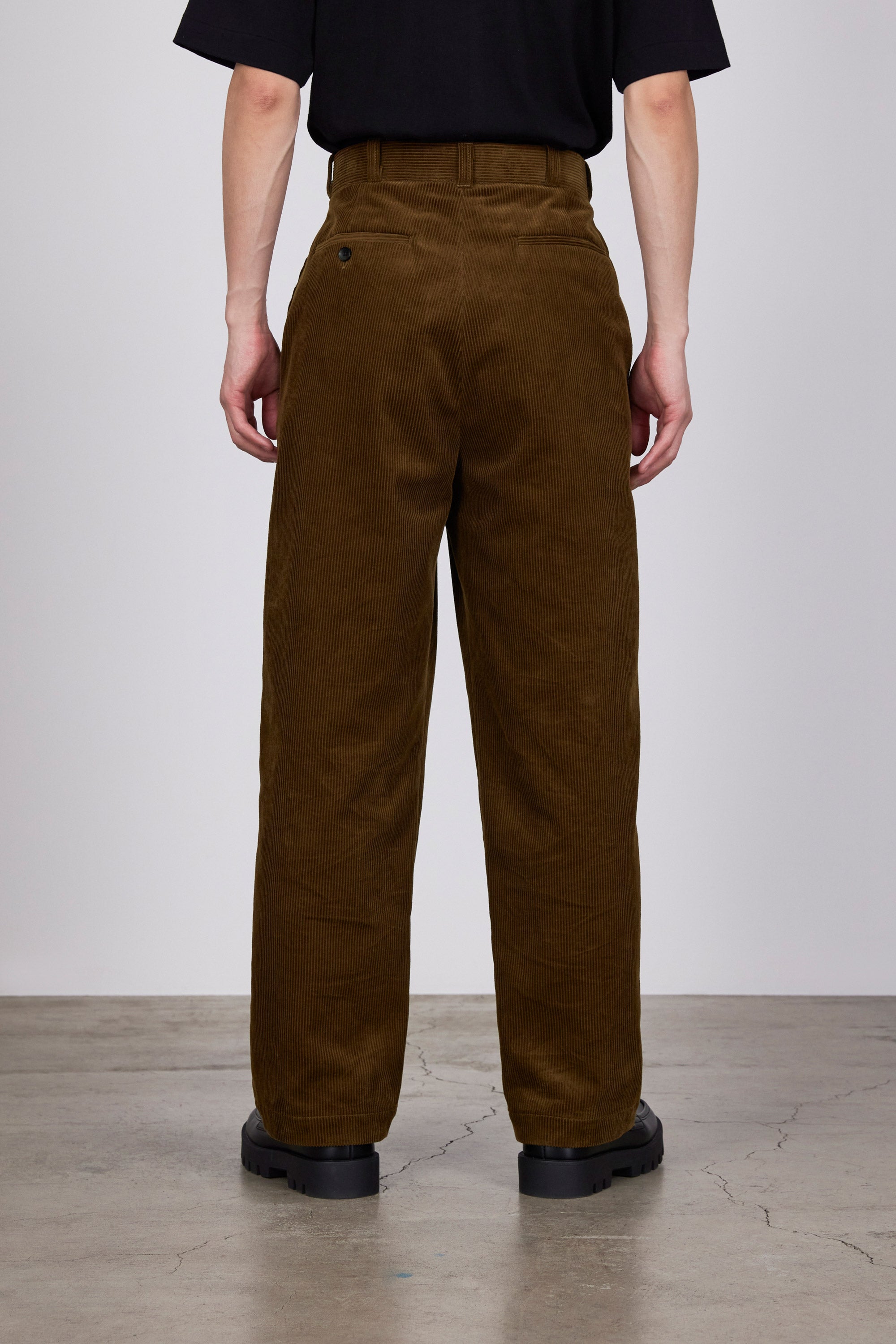 ORGANIC COTTON CORDUROY U.S.ARMY TROUSERS, Brown