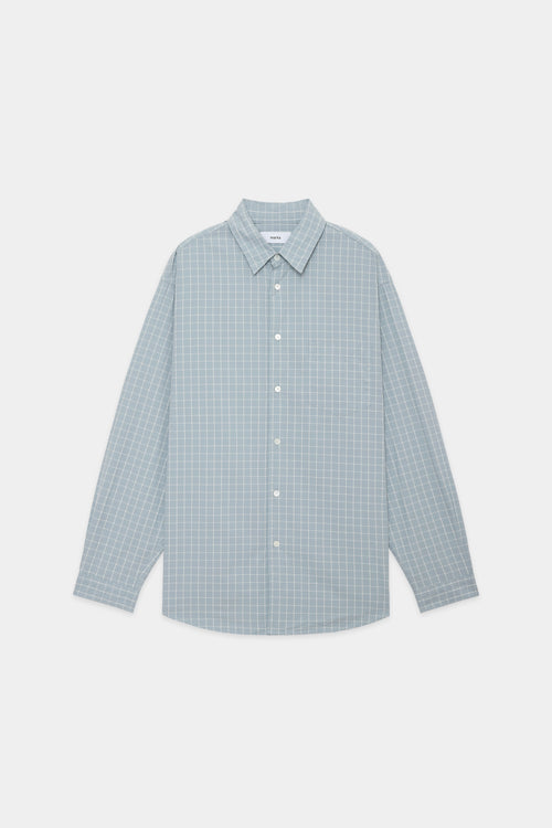 ORGANIC COTTON TYPEWRITER CHECK CHECK SHIRT, Window Pane