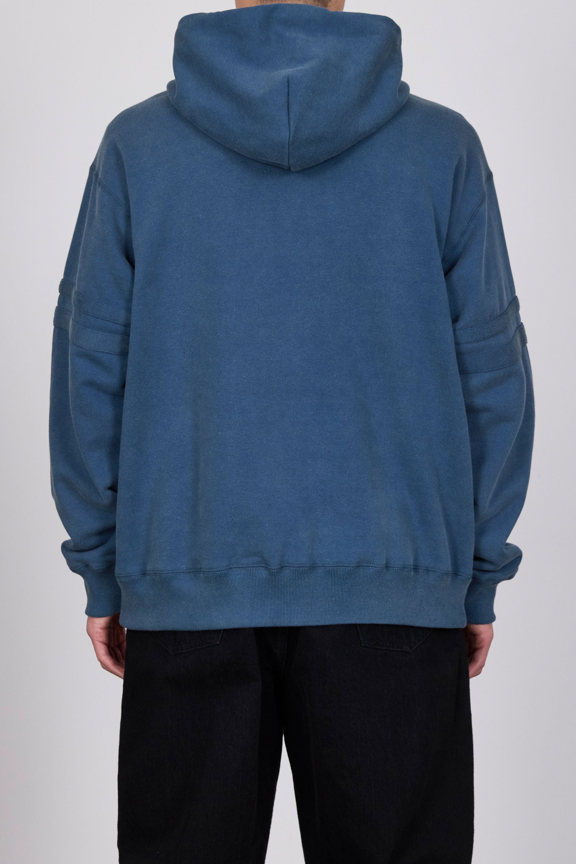 20/10 RECYCLE SUVIN ORGANIC COTTON FLEECE HALF ZIP HOODIE, Faded Blue