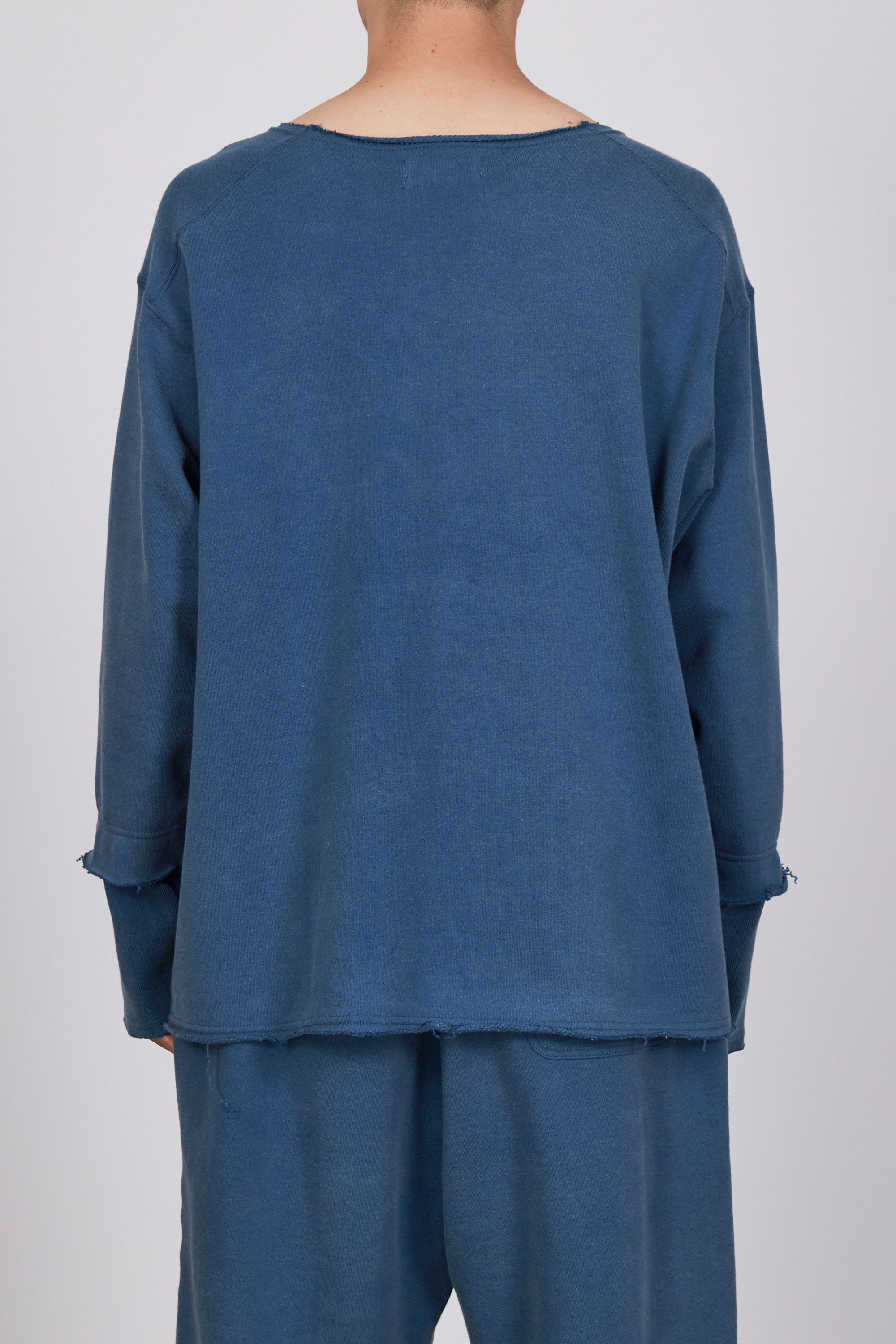 20/10 RECYCLE SUVIN ORGANIC COTTON FLEECE LAYERED TEE, Faded Blue