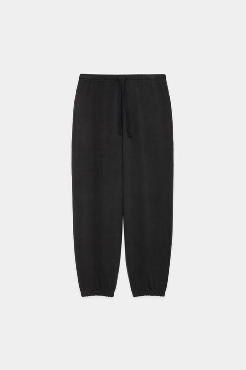 20/10 RECYCLE SUVIN ORGANIC COTTON FLEECE EASY PANTS, Faded Black