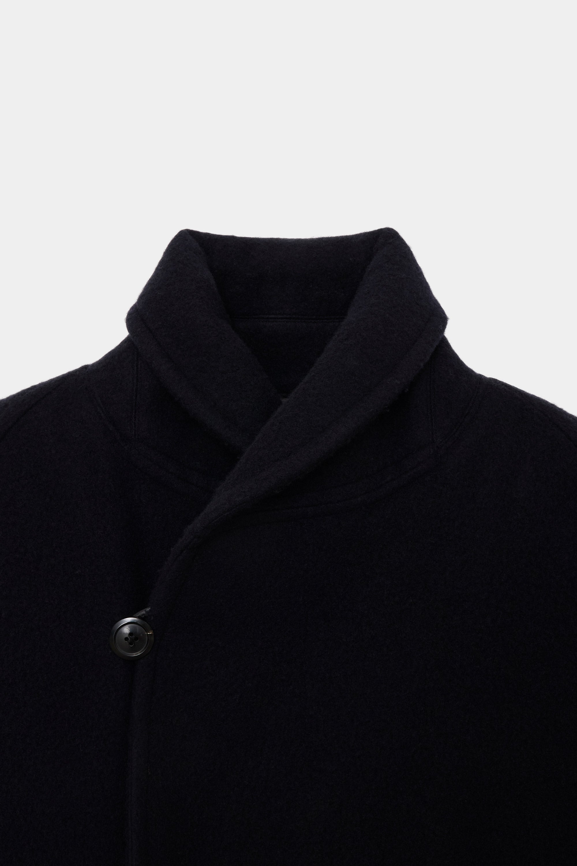 SP130's WOOL NAPPING PUFFED SHAWL COLLAR COAT, Dark Navy