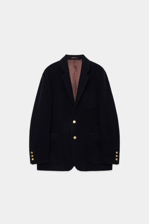 SP130's WOOL NAPPING 2B BLAZER, Dark Navy