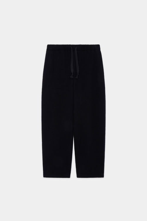 SP130's WOOL NAPPING COCOON WIDE EASY PANTS, Dark Navy