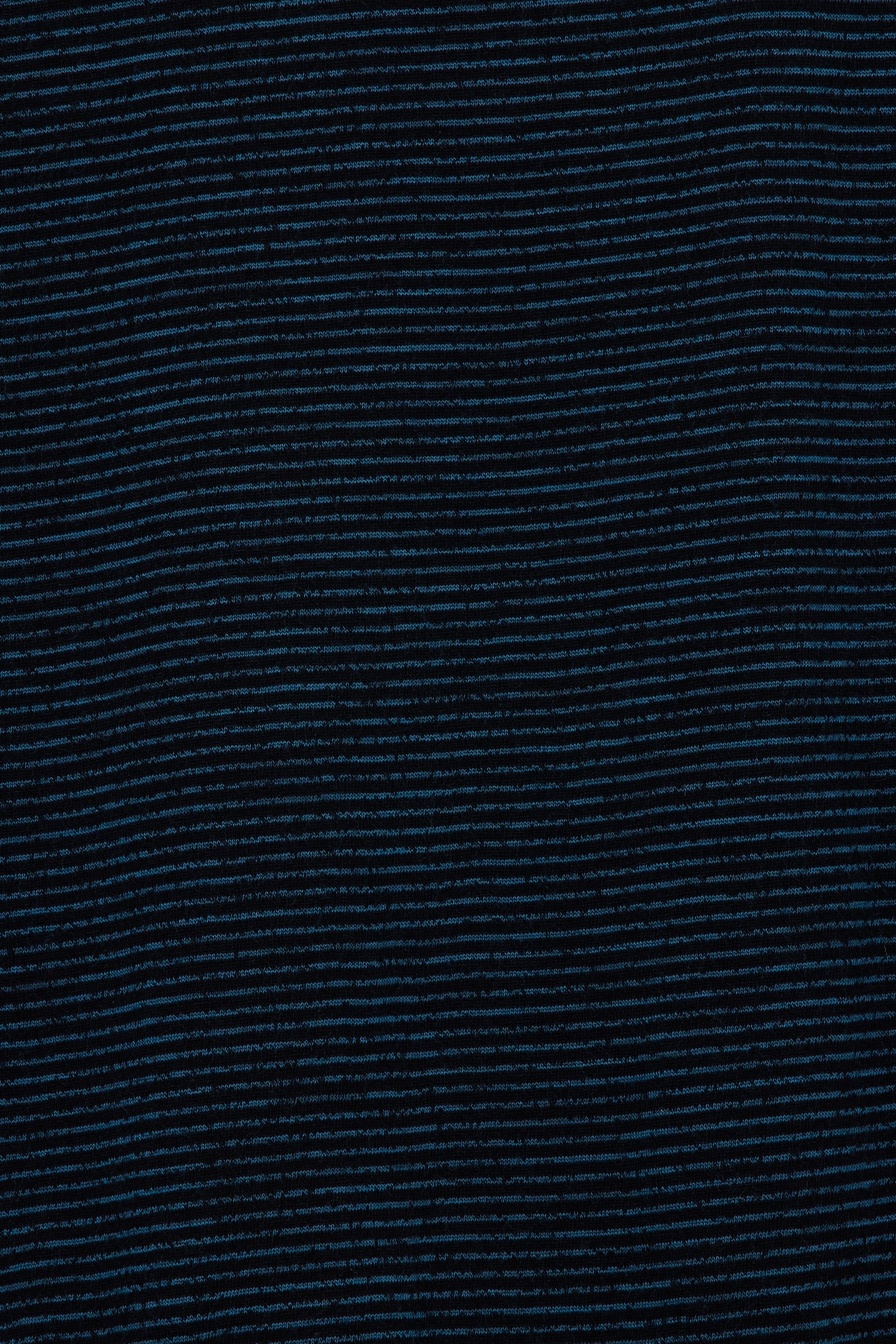 SP120's WOOL COTTON KNIT CREW NECK, Black × Blue