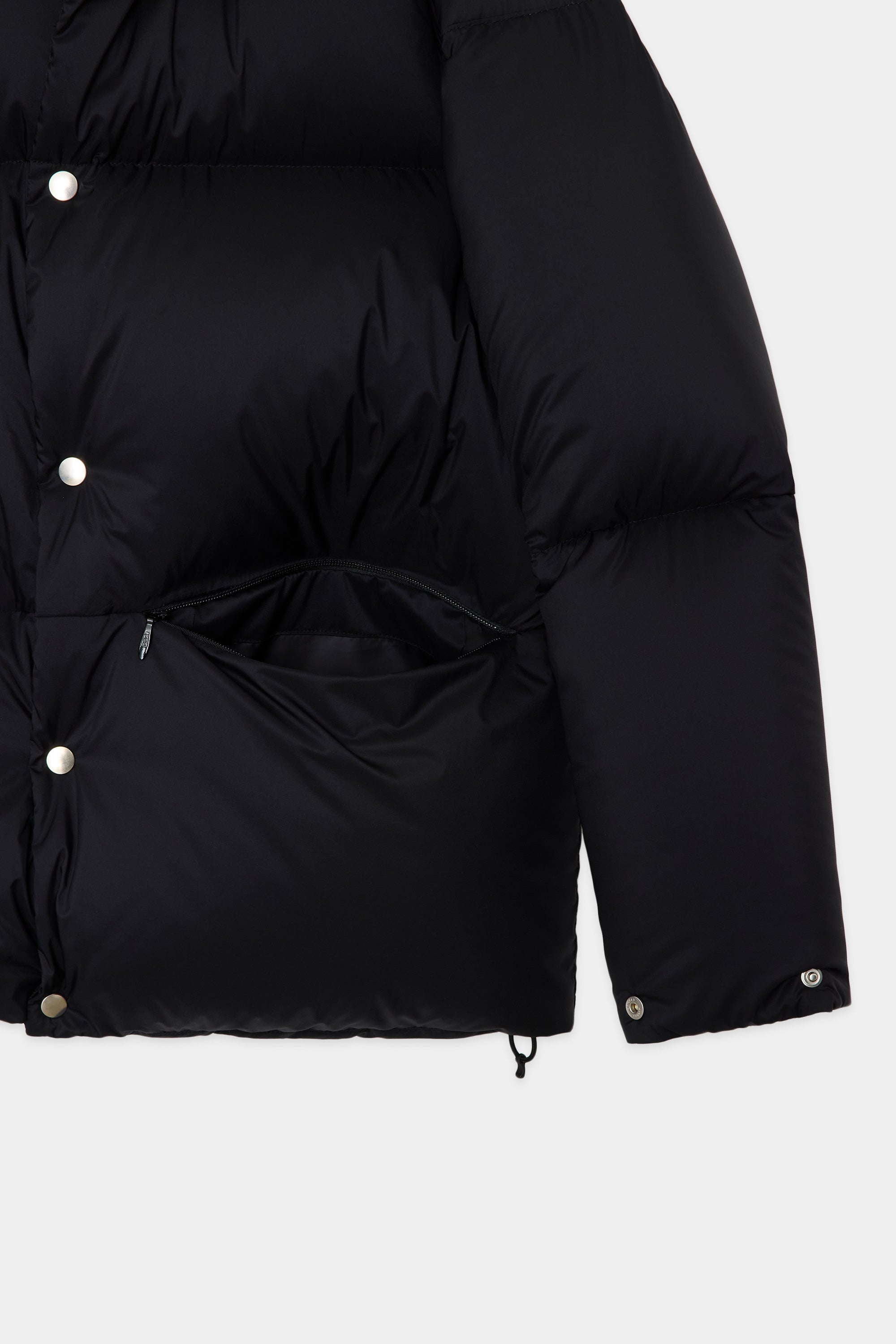 Recycle Nylon Mini Ripstop Down Jacket, Black