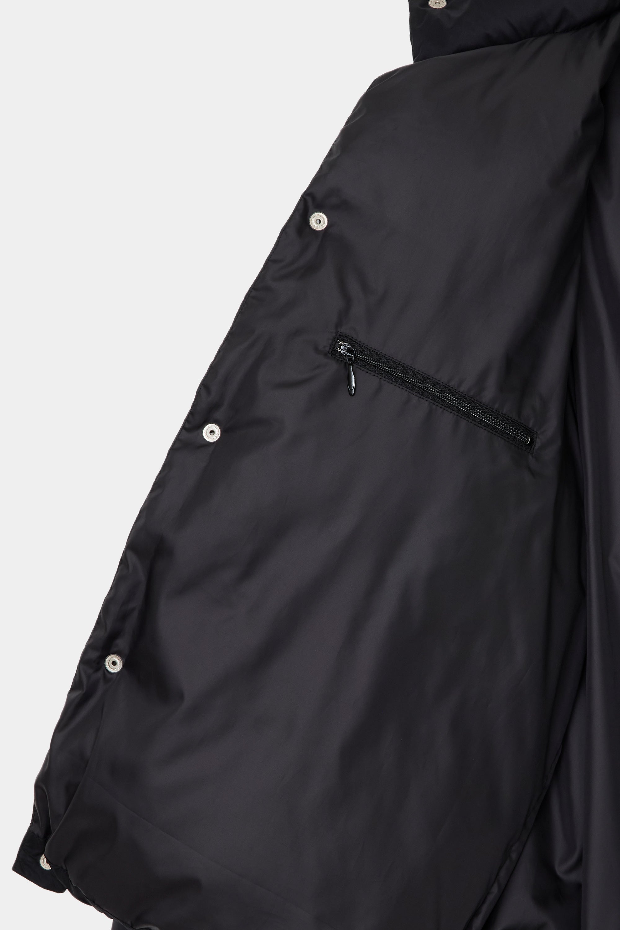 Recycle Nylon Mini Ripstop Down Jacket, Black
