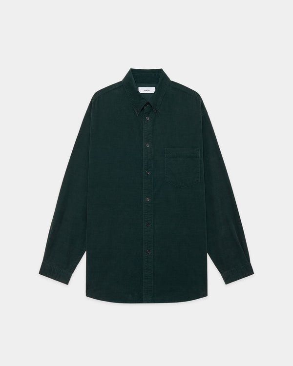 ORGANIC COTTON CORDUROY B.D SHIRT, Faded Green