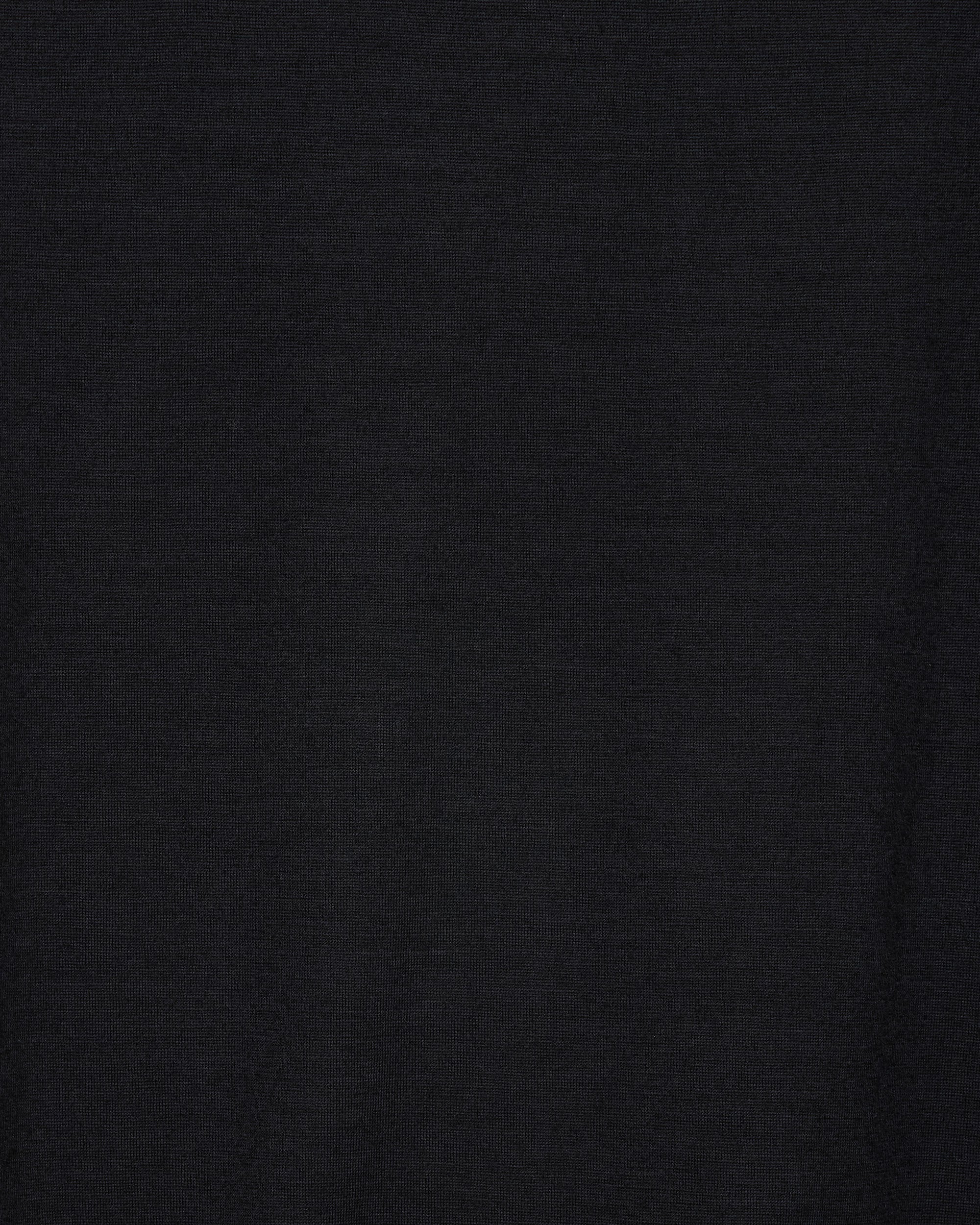 2/72 WOOL SINGLE JERSEY WASHABLE CREW NECK, Black