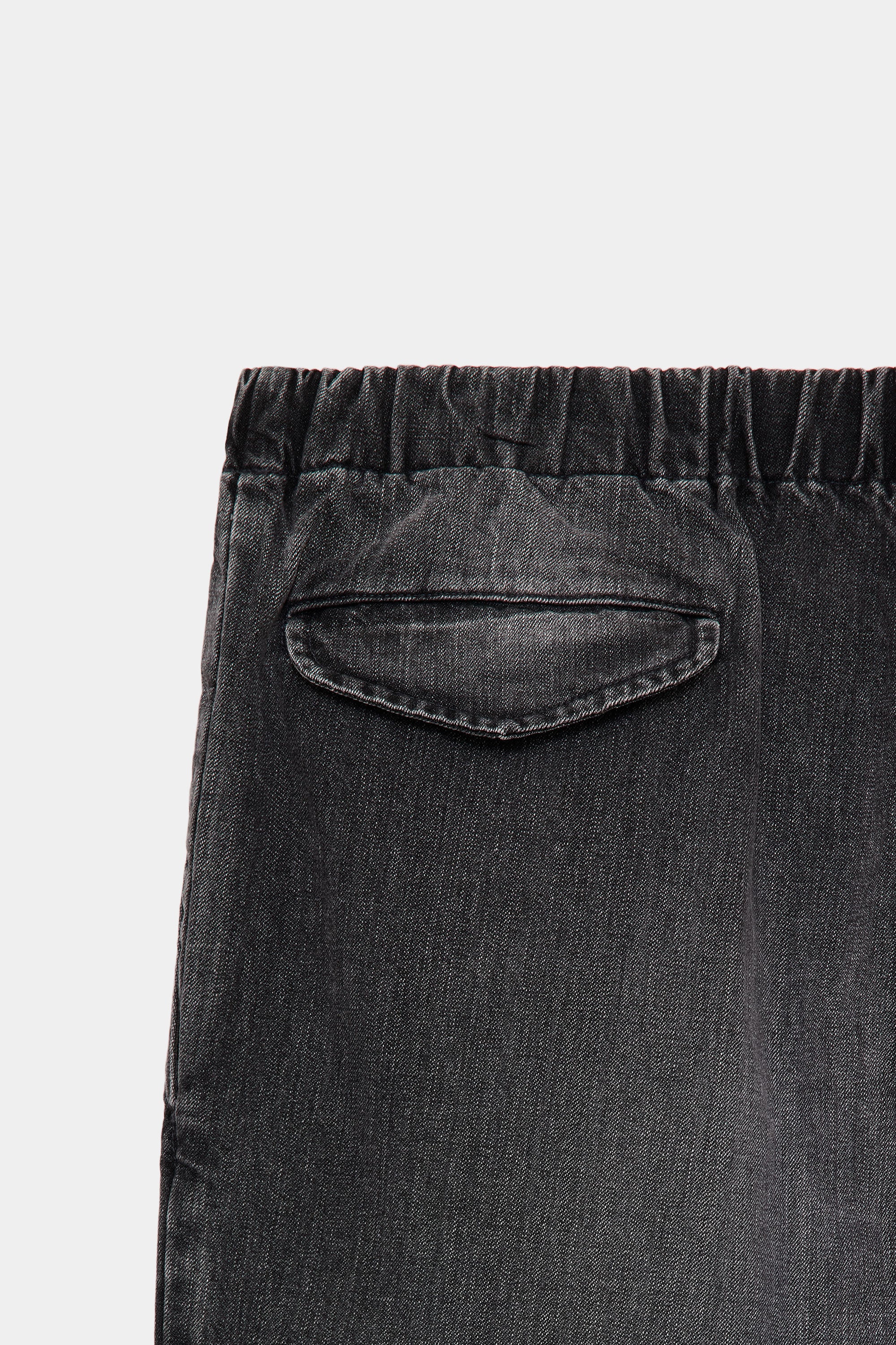 ORGANIC COTTON 10oz DENIM COCOON WIDE EASY DENIM PANTS, Black