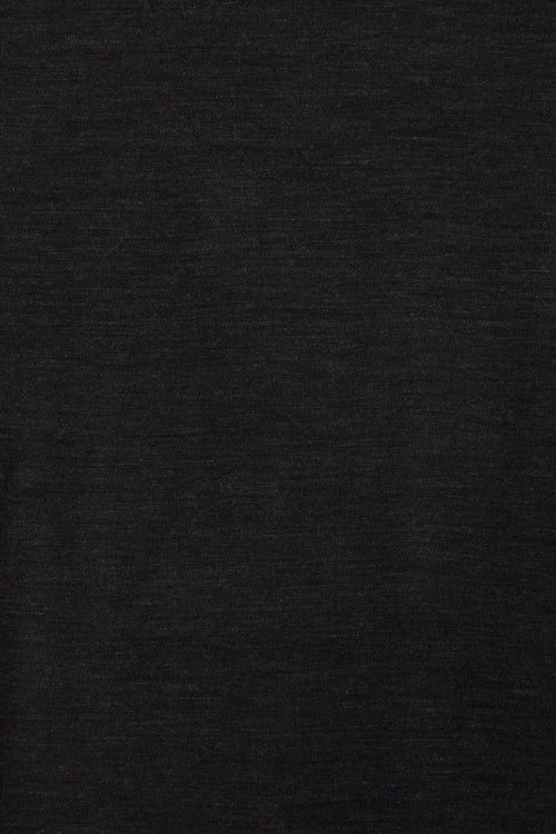 2/72 WOOL SINGLE JERSEY WASHABLE CREW NECK , Top Charcoal