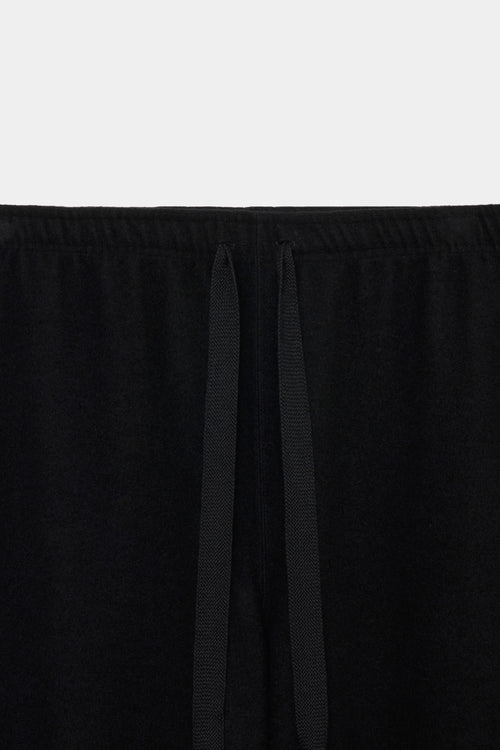 SUPER140'S WOOL FLEECE TRACK PANTS, Black