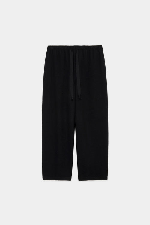 SUPER140'S WOOL FLEECE TRACK PANTS, Black