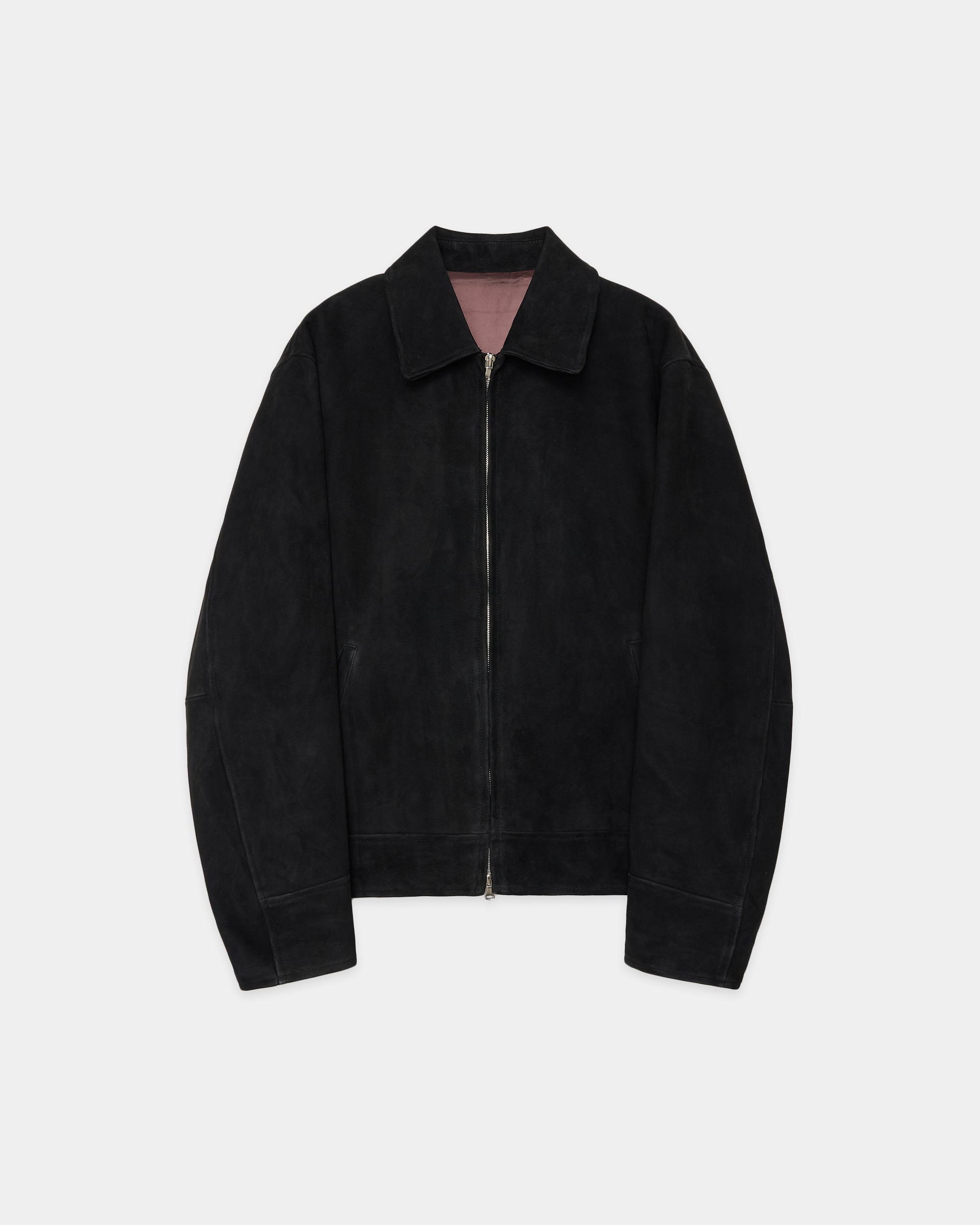 GOAT SUEDE LEATHER SPORTS JACKET, Black