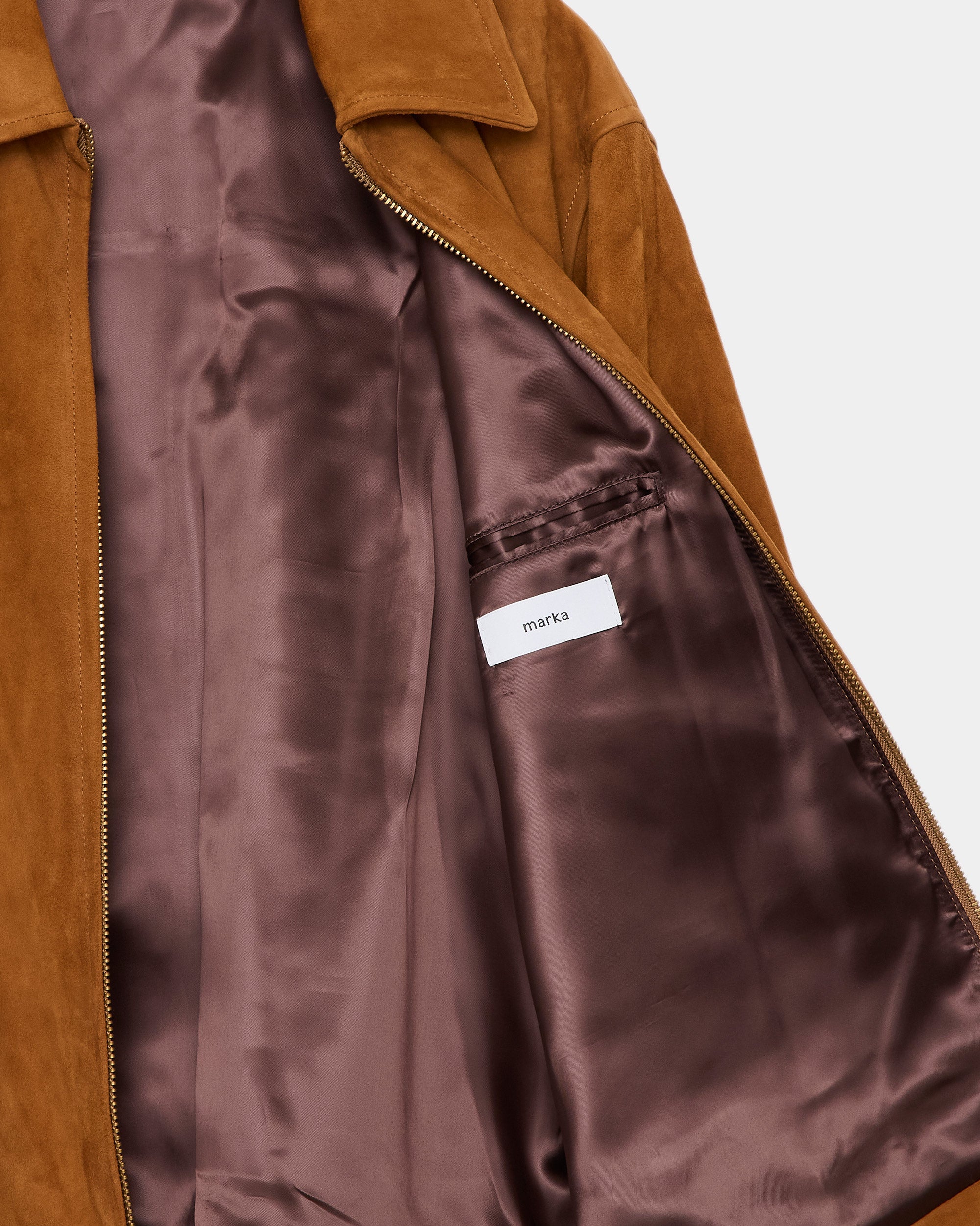 GOAT SUEDE LEATHER SPORTS JACKET, Brown