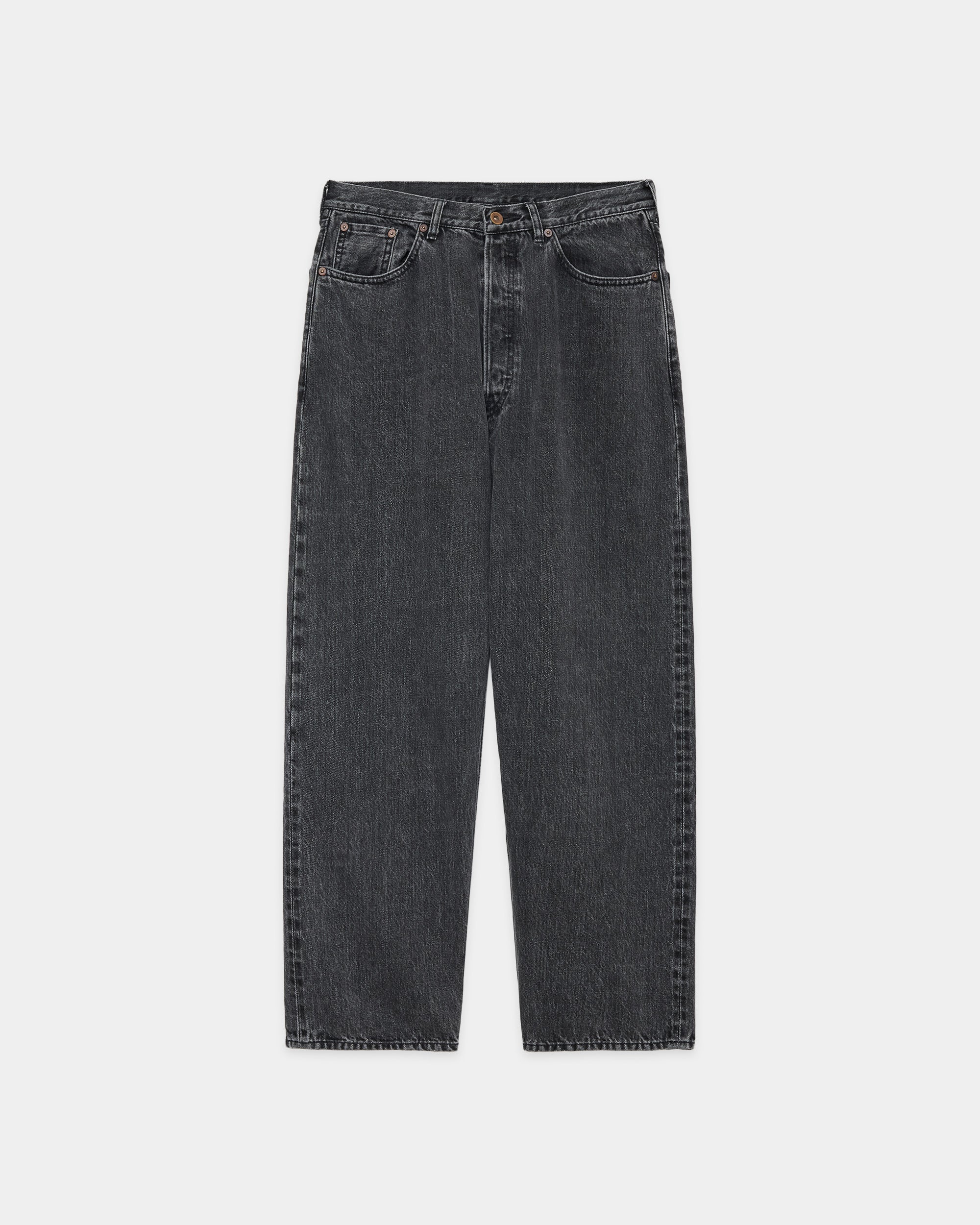 オーガニックコットン 13.5oz セルビッチデニム / コクーンフィットジーンズ, Faded Black