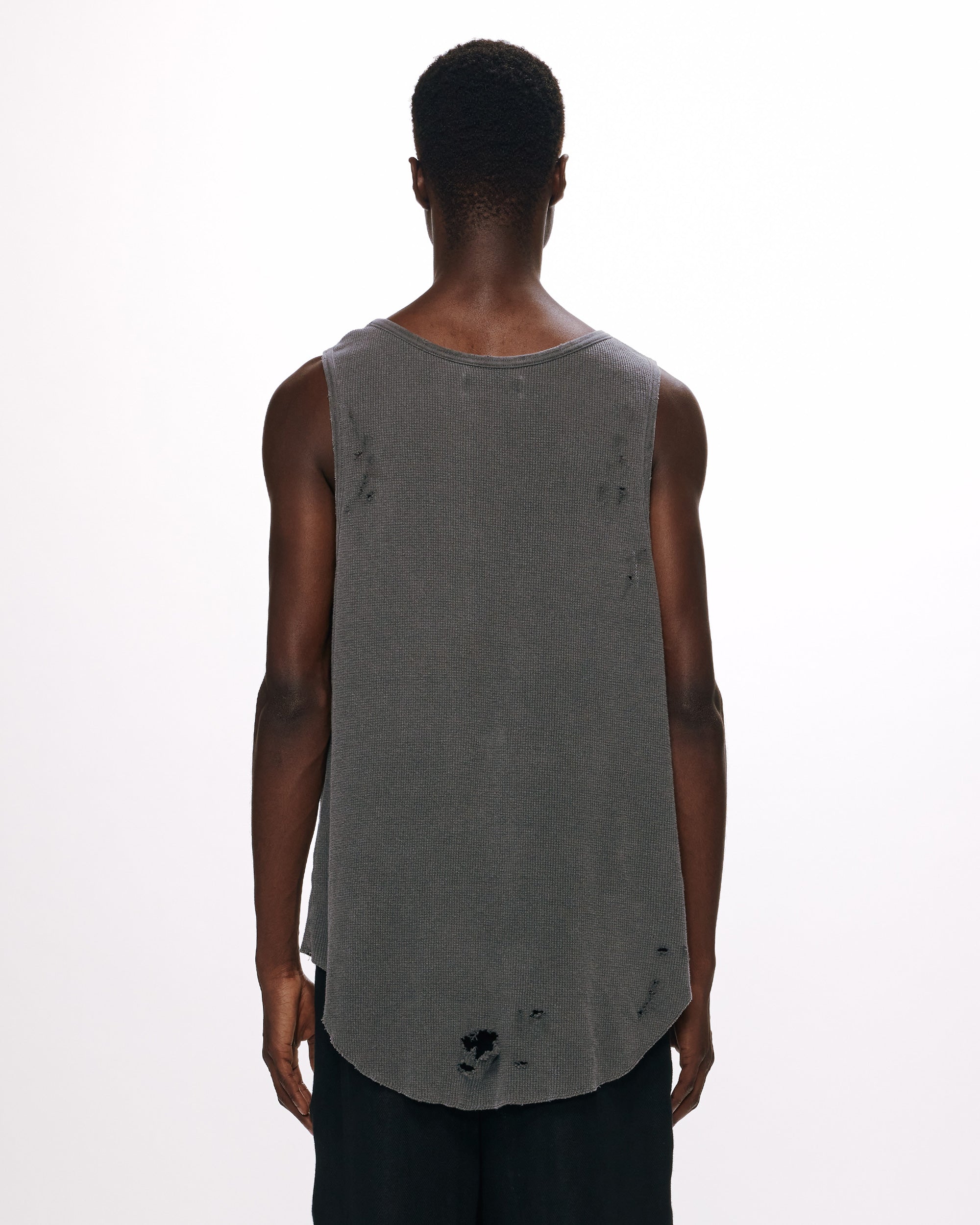 30/1 ORGANIC COTTON WAFFLE WAFFLE TANK TOP, Pigment Black