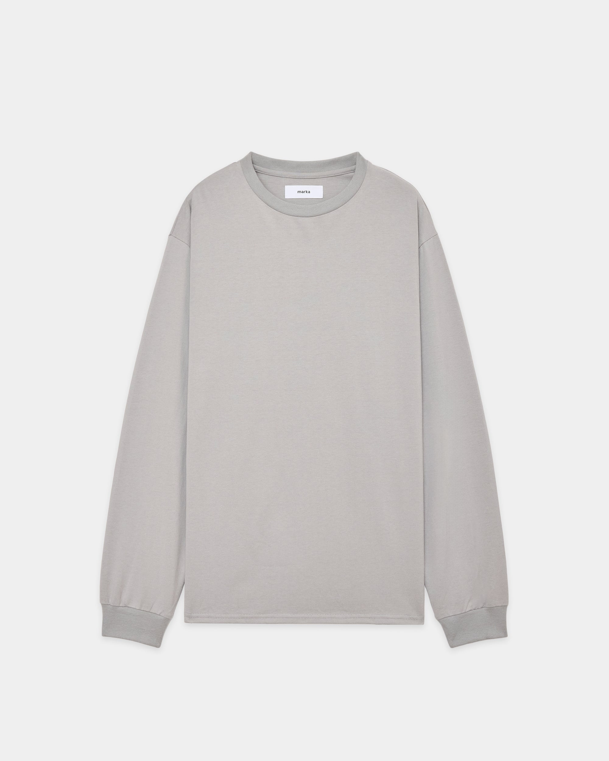 オーガニックコットン26G天竺 / クルーネック L/S TEE, L Gray